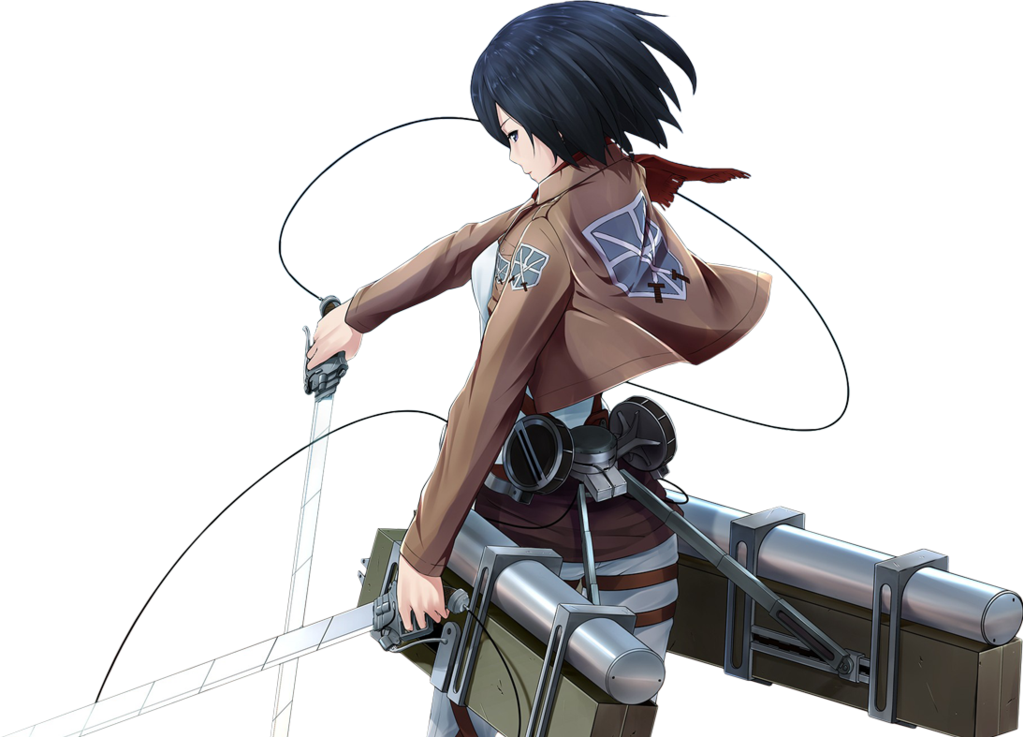 Mikasa Ackerman Gereed vir Stryd Muurpapier