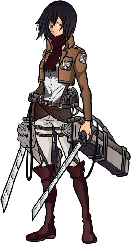 Mikasa Ackerman Karakter van Attack on Titan Muurpapier