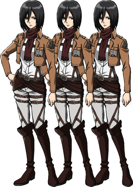 Mikasa Ackerman Verkenningsregiment-uniform Muurpapier