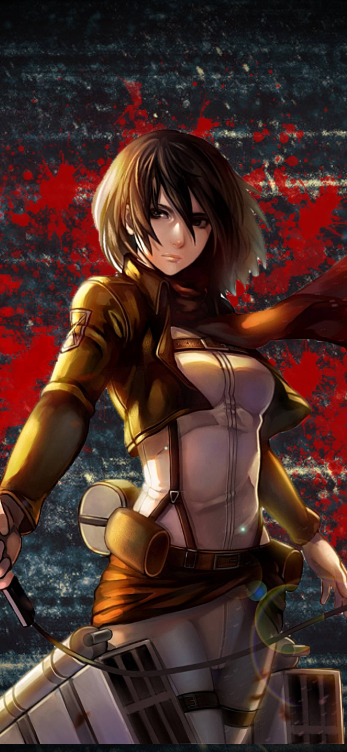Mikasa Portret Attack on Titan iPhone Muurpapier