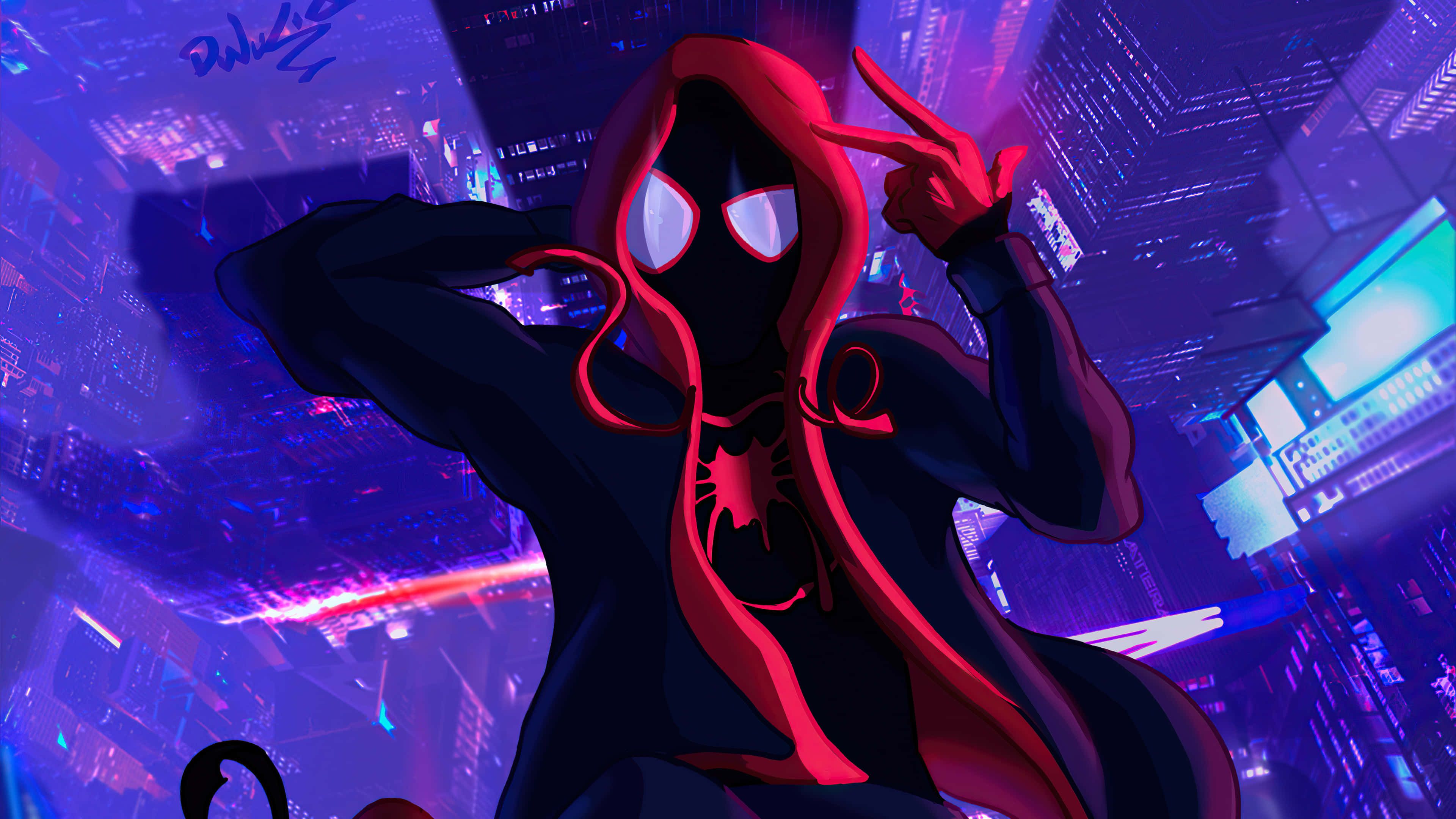 Miles Morales in beweging Muurpapier