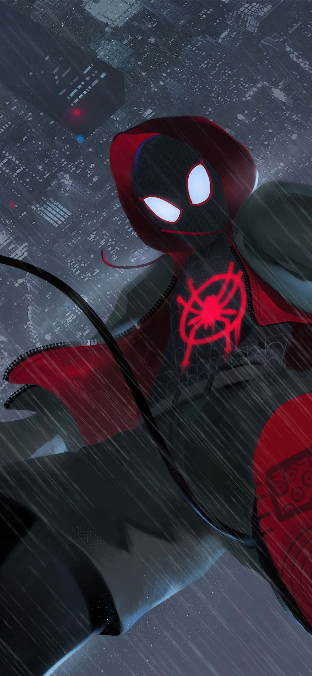 Miles Morales iPhone Laaghoekfoto Muurpapier