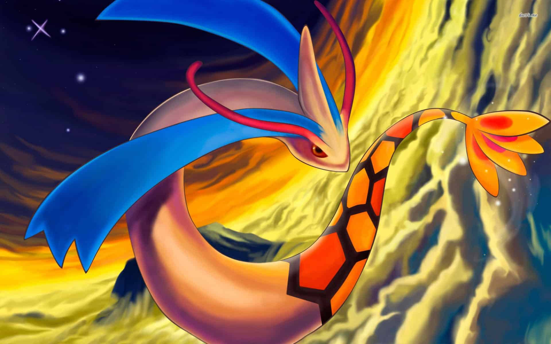 Milotic bo die wolke Muurpapier