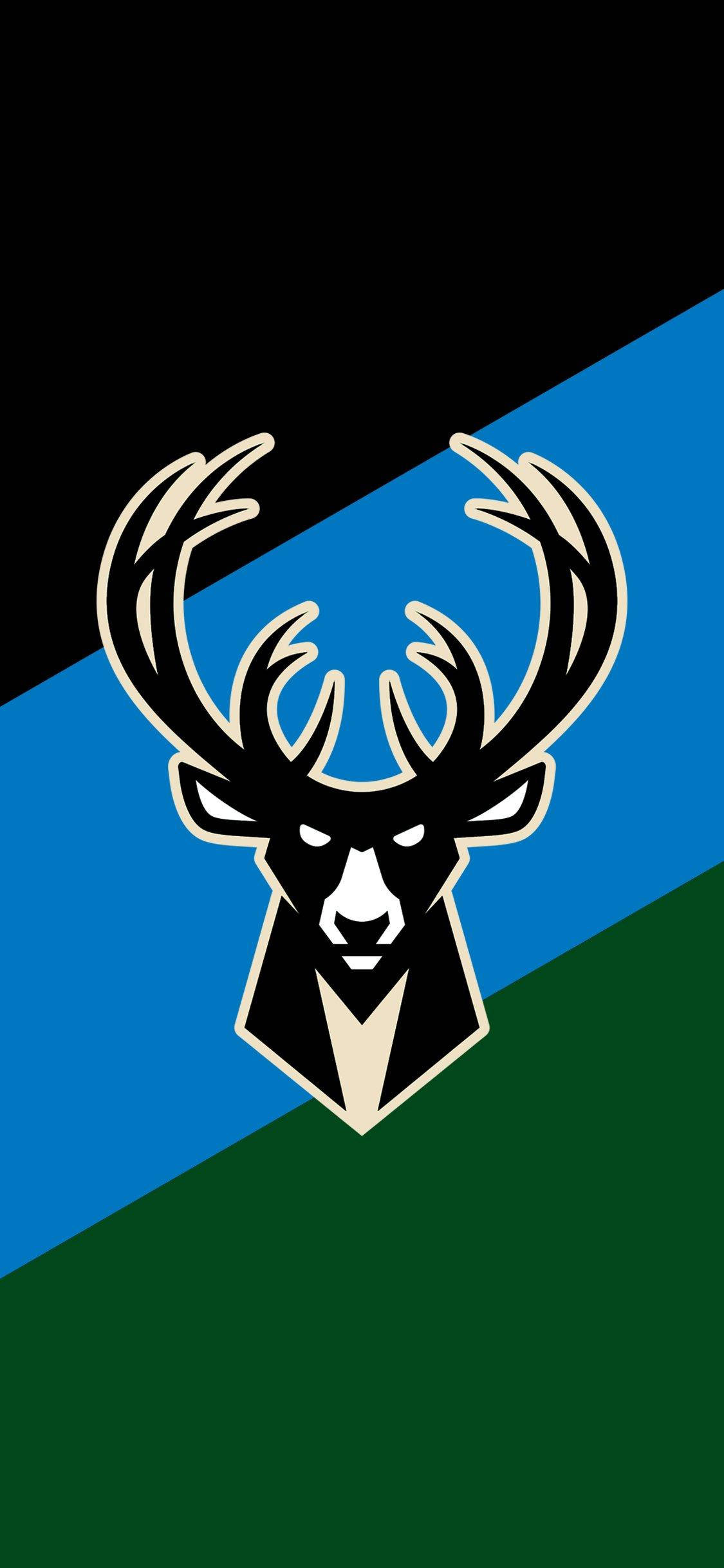 Milwaukee Bucks Swart Logo Muurpapier