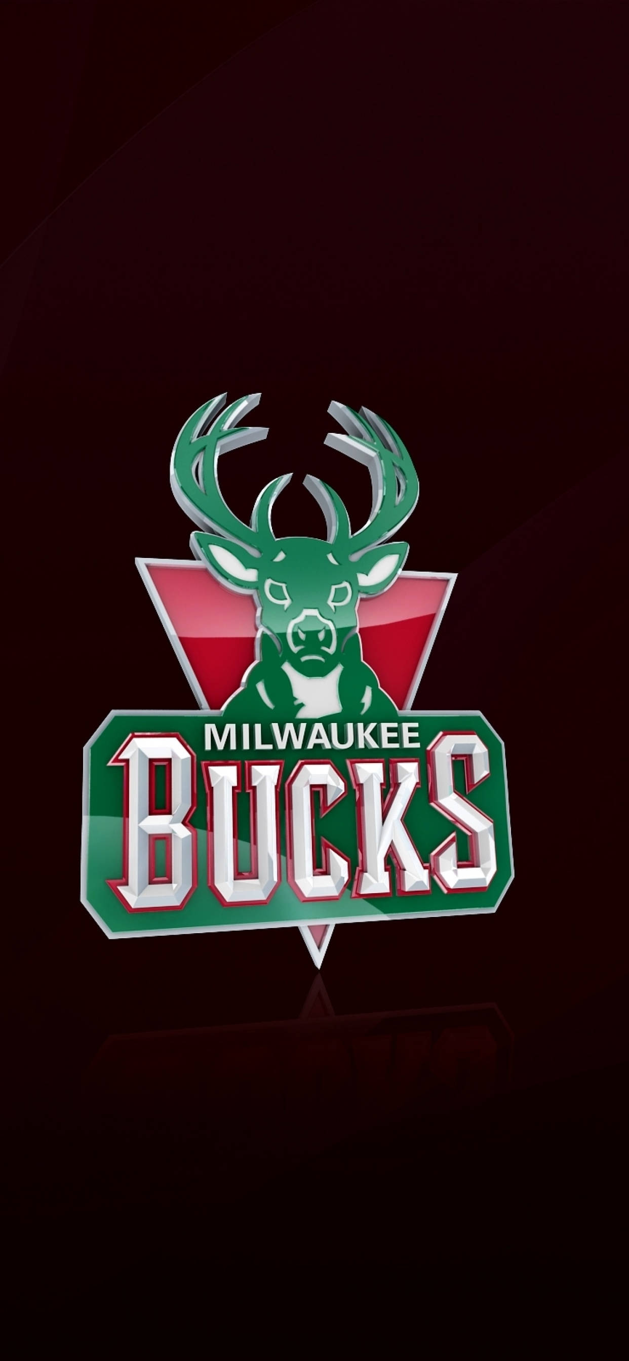 Milwaukee Bucks In Donkerrooi Muurpapier
