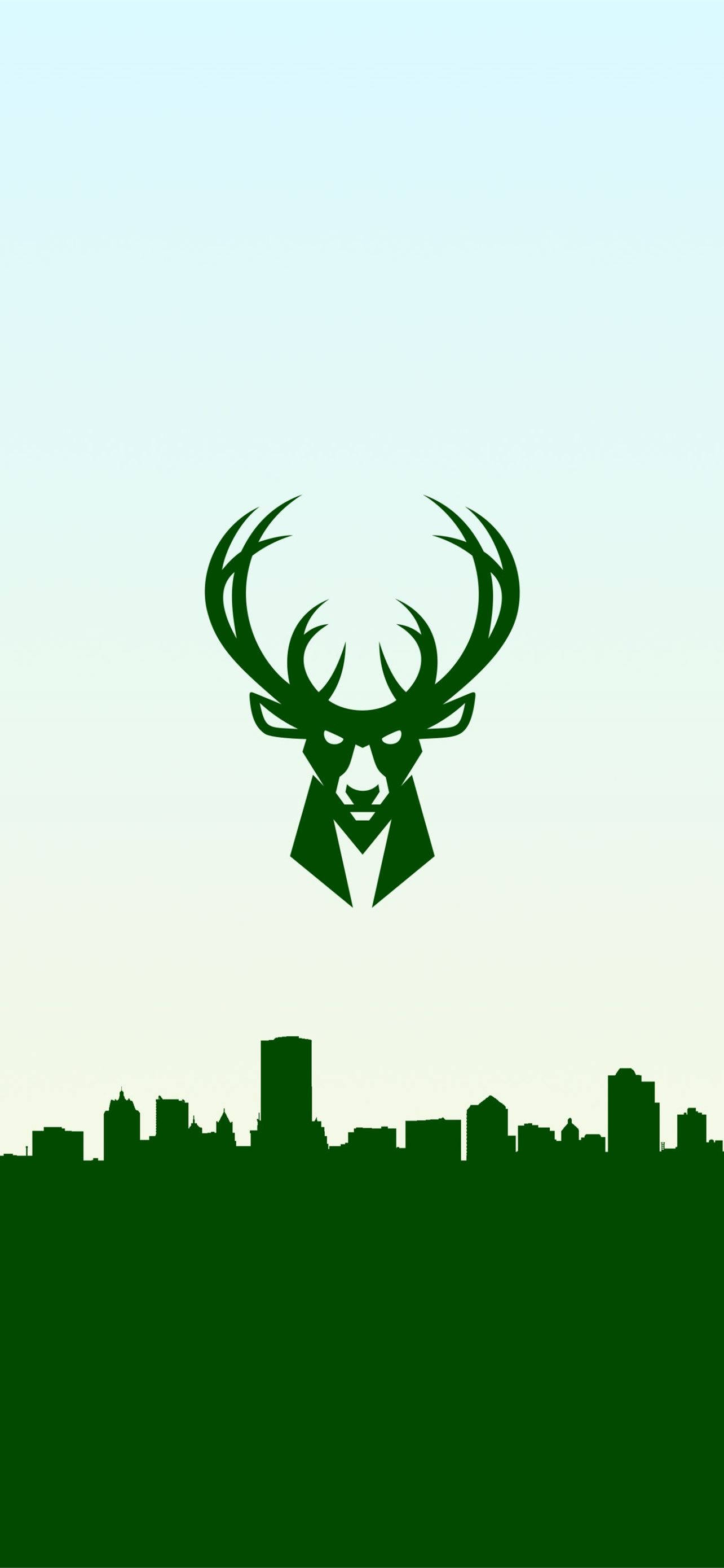 Milwaukee Bucks Groen Logo Muurpapier