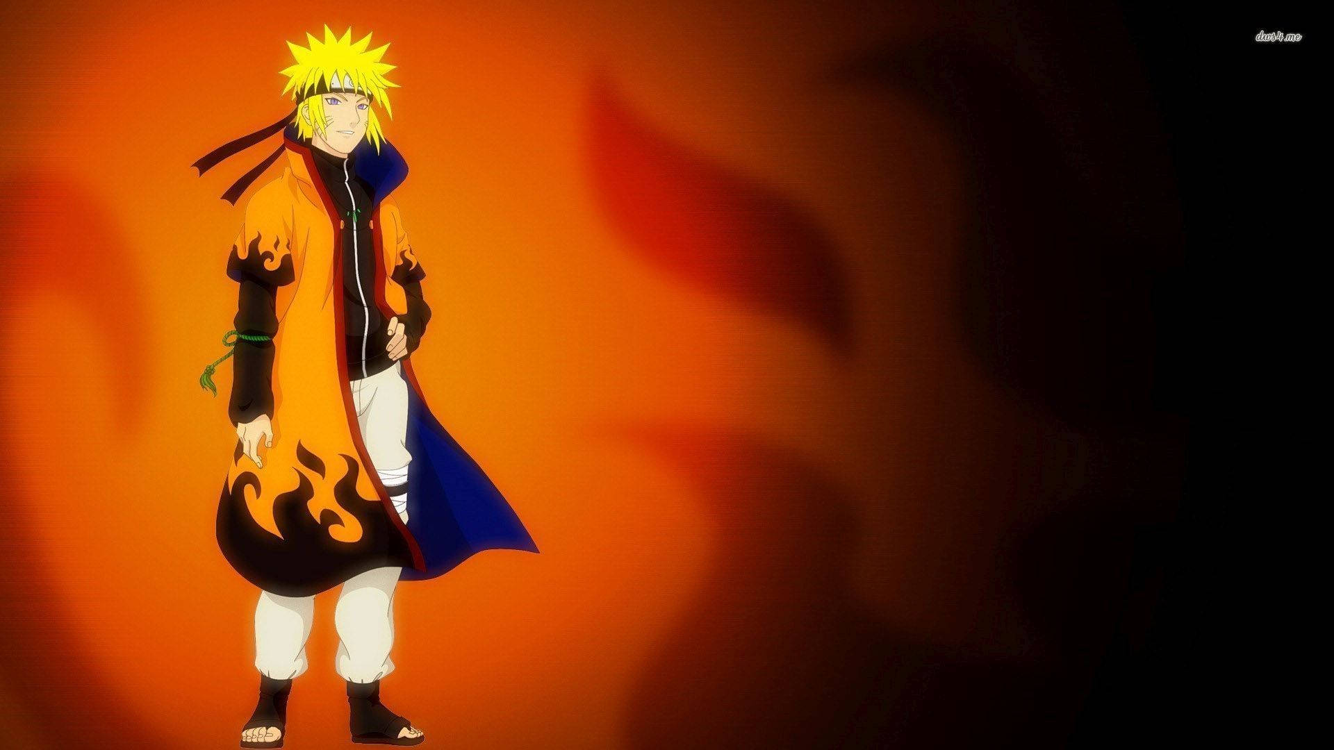 Minato in oranje jas Naruto Shippuden agtergrond.