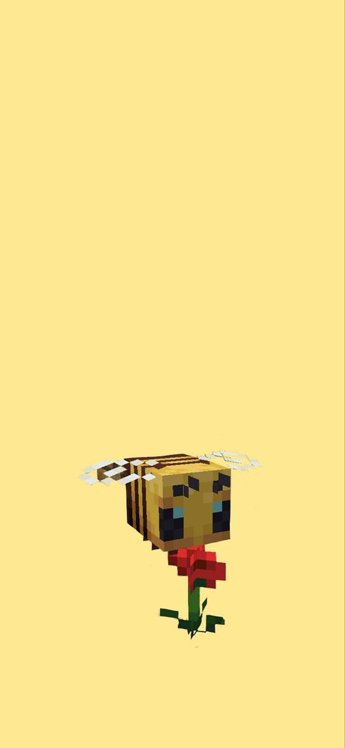 Minecraft By met Blom Muurpapier