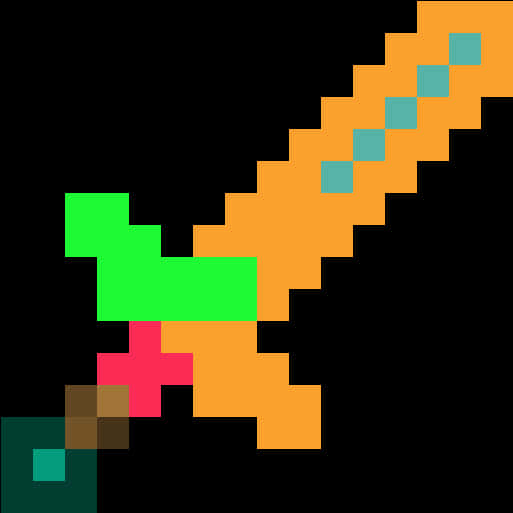 Minecraft_Diamant_Swaard_Pixelkuns.PNG Muurpapier