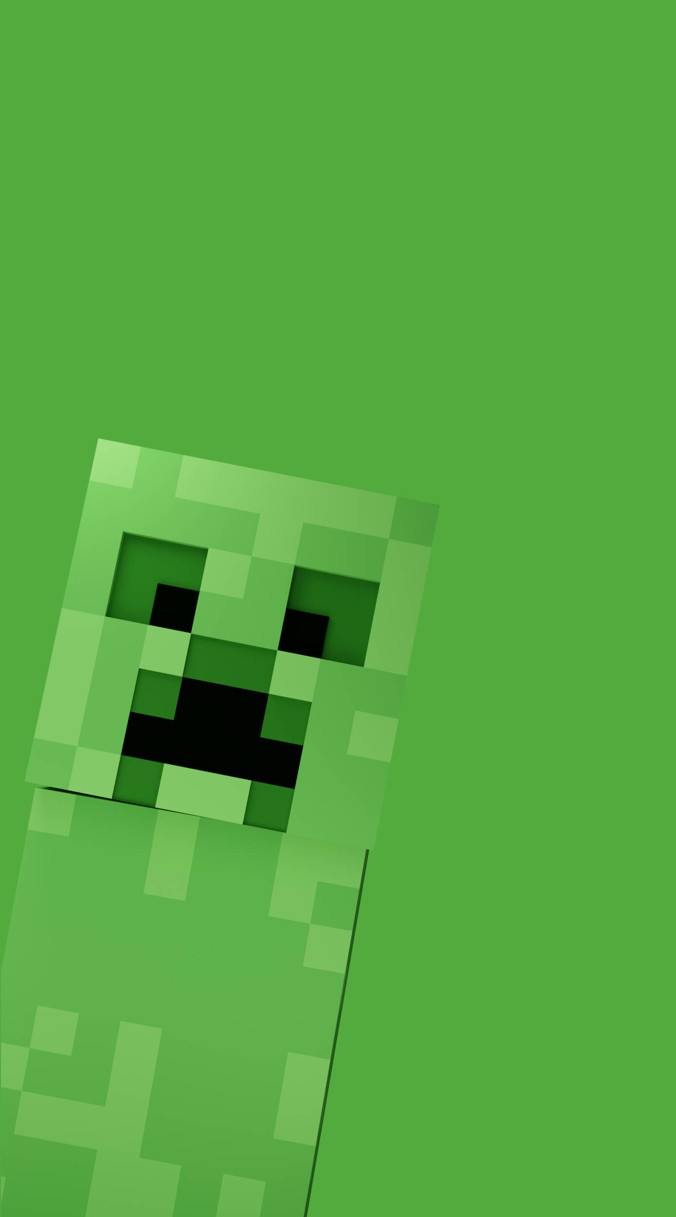 Minecraft Foon Groen Creeper Muurpapier