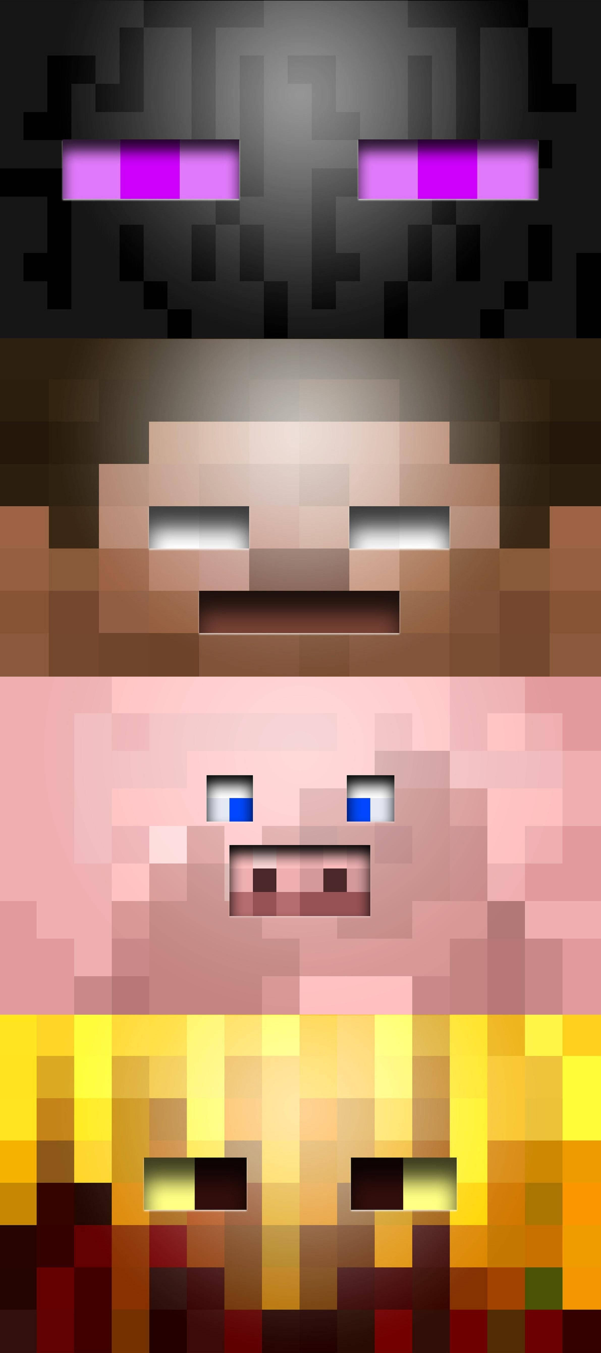 Minecraft Foon Oulike Oë Karakter Muurpapier