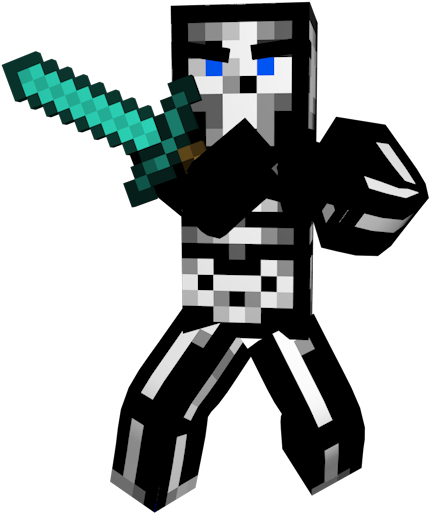 Minecraft_ Karakter_ Met_ Swaard.PNG Muurpapier