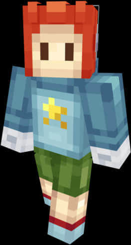 Minecraft-karakter in wapenrusting Muurpapier