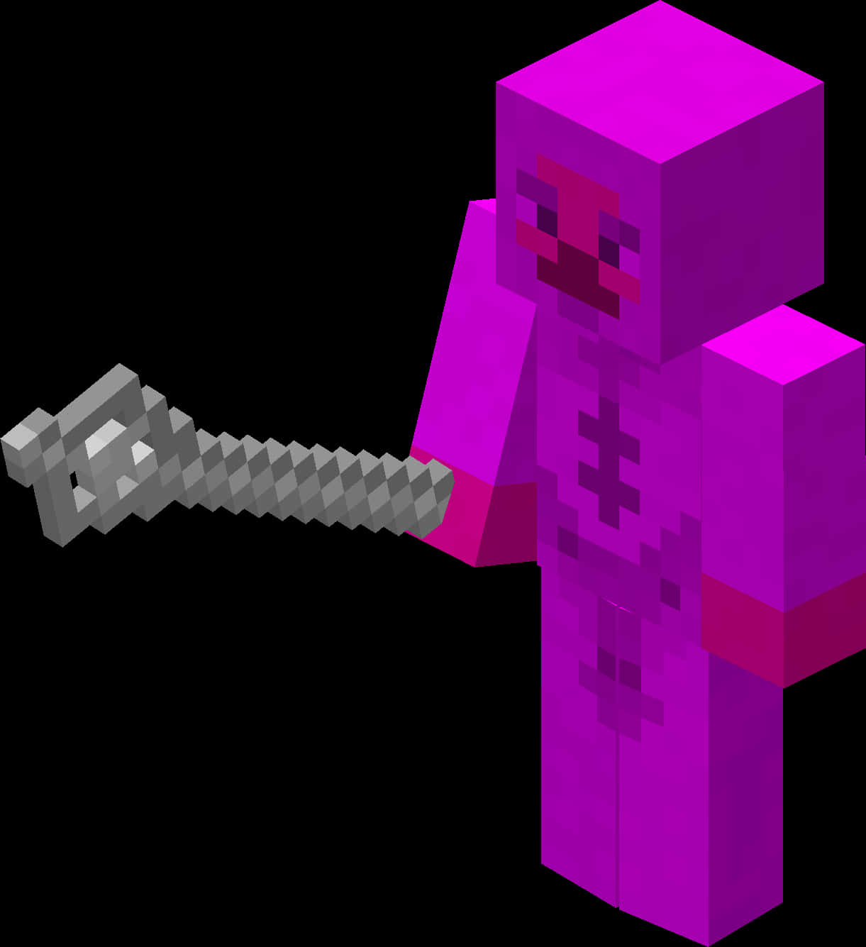 Minecraft: Pers karakter met piksteel Muurpapier
