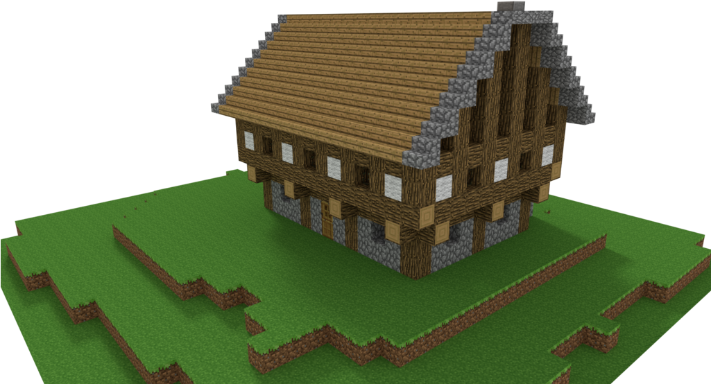 Minecraft-styling Virtuele Herehuis-model Muurpapier