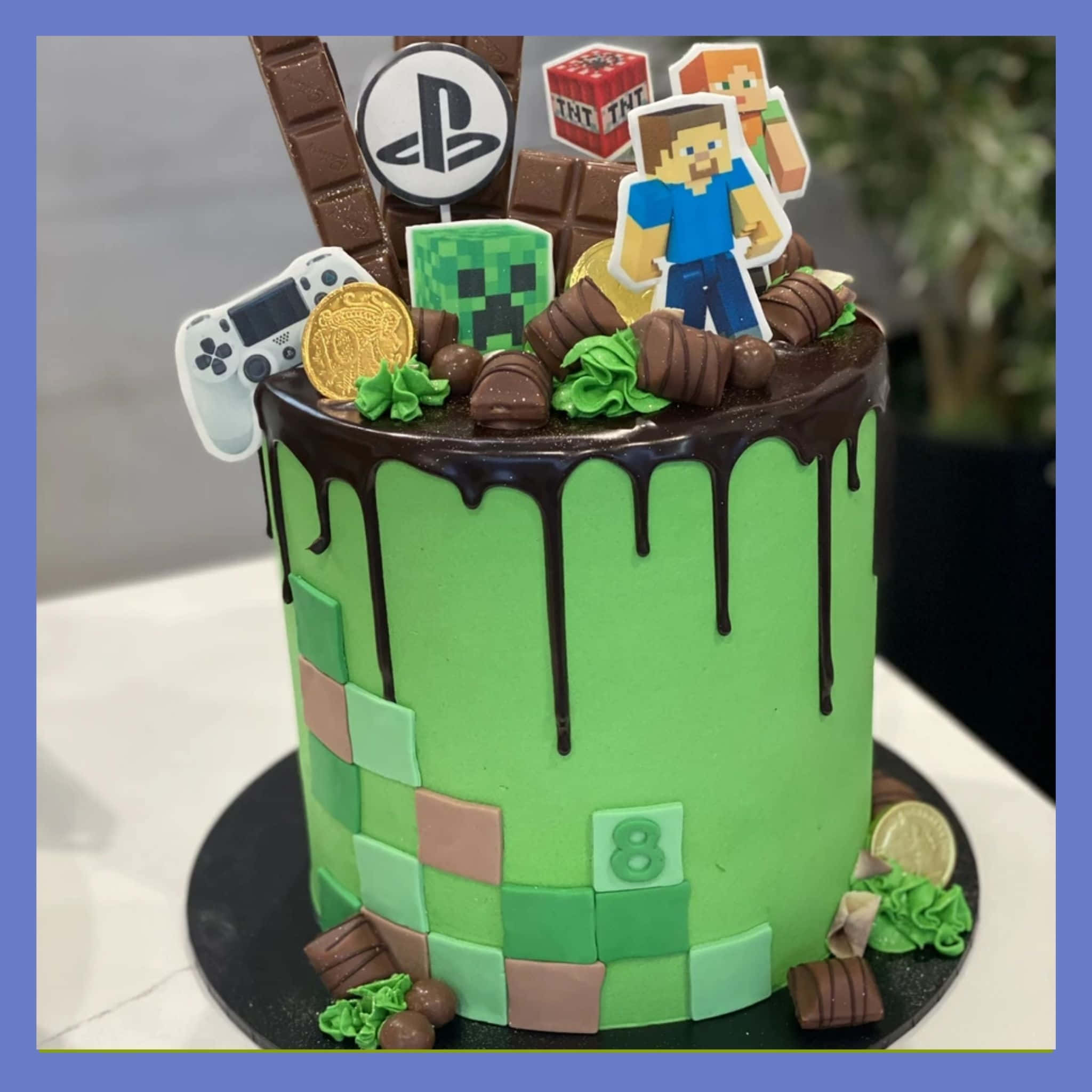 minecraft verjaardagkoek Muurpapier