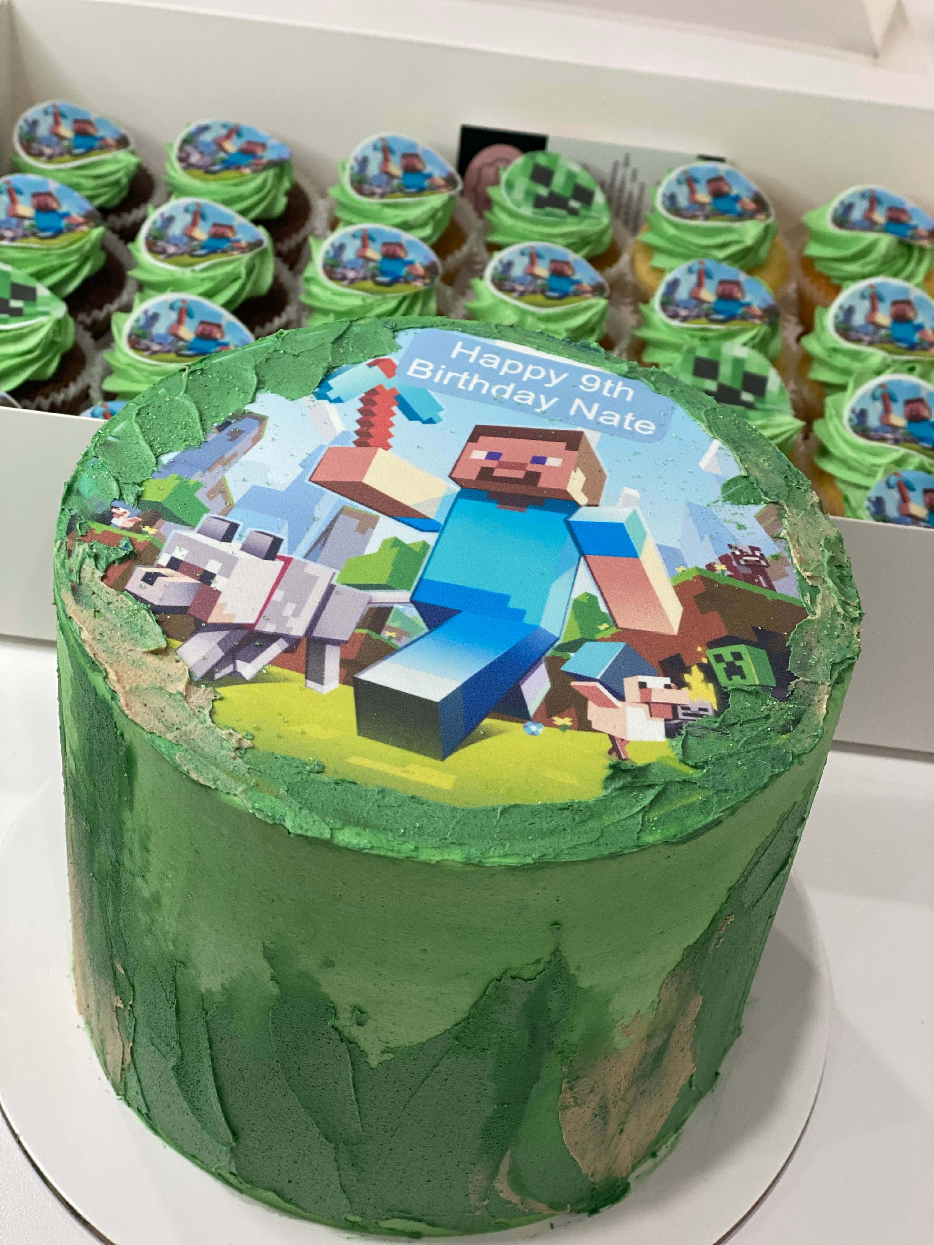 minecraft-verjaardagkoek Muurpapier