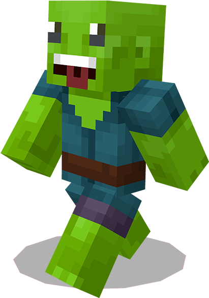 Minecraft Zombie Karakter.PNG Muurpapier