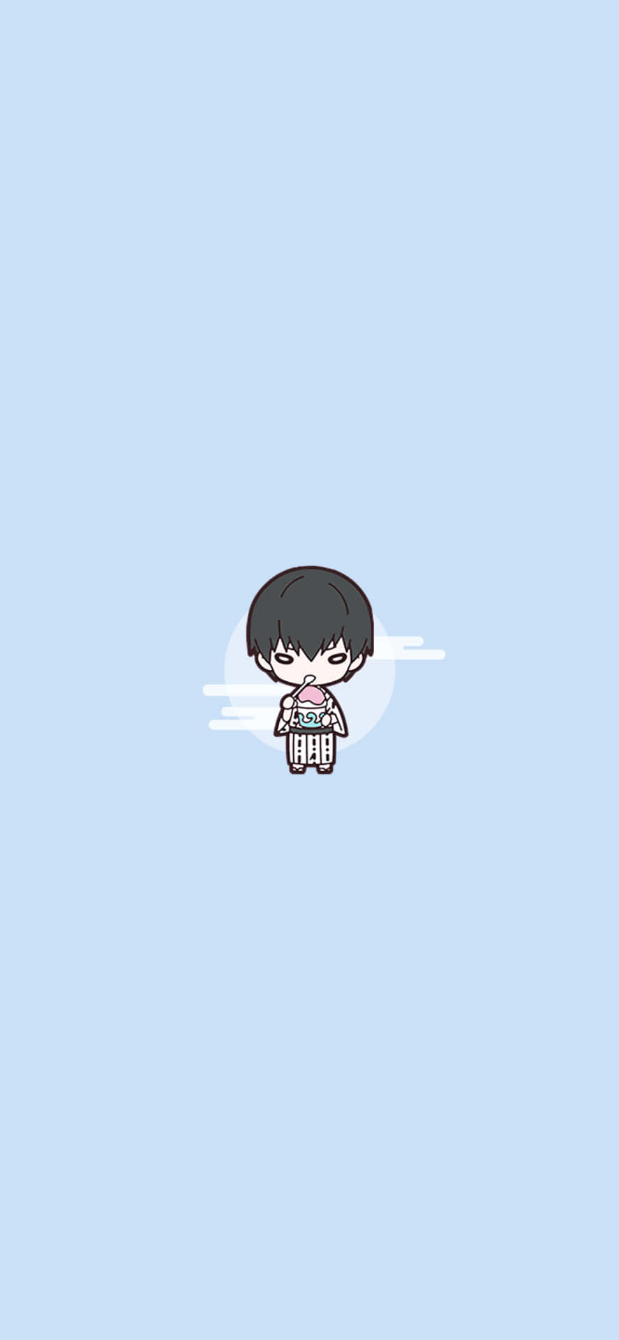 Mini Suna Rintarou Minimalistiese Digitale Kuns Muurpapier