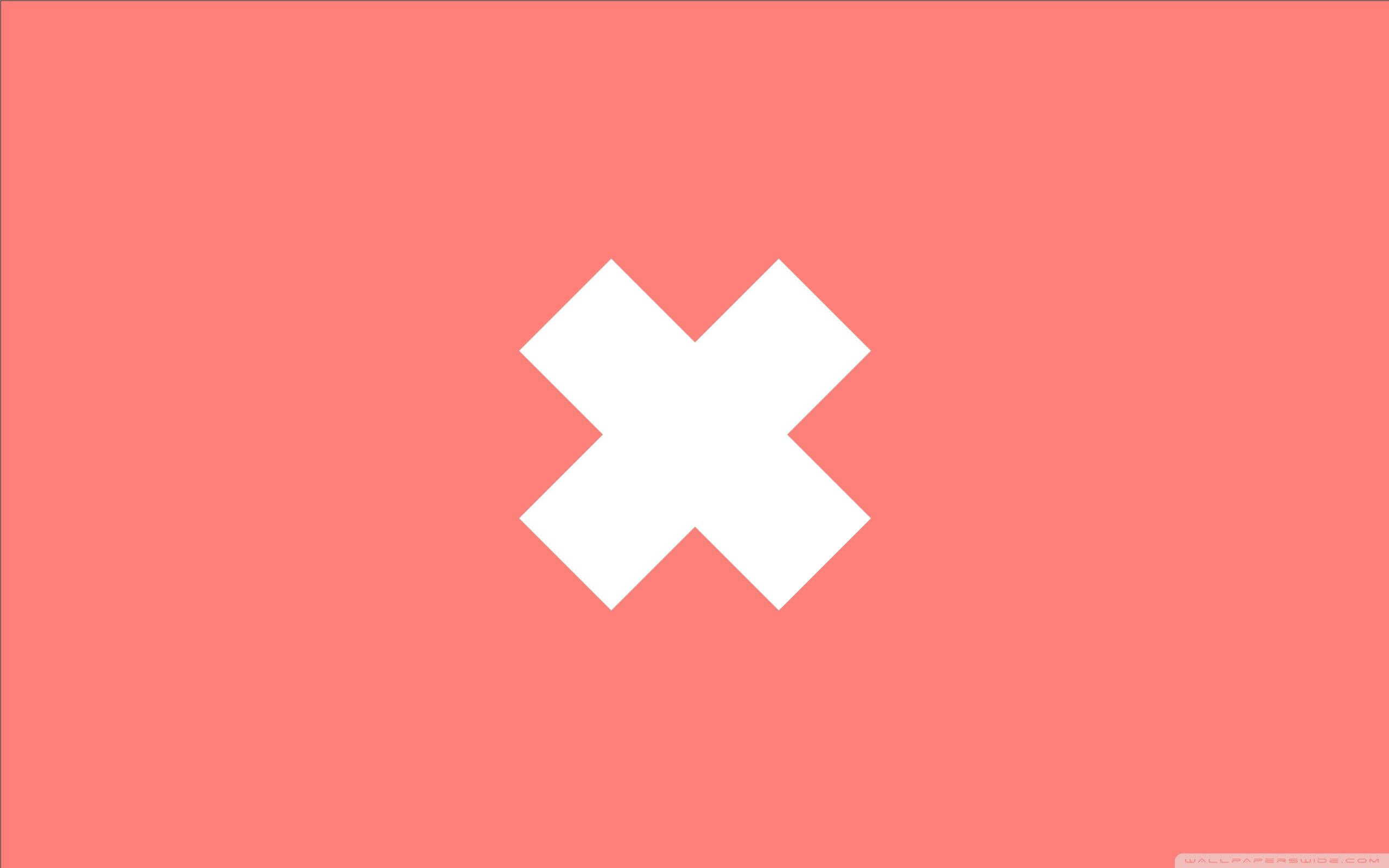 Minimalisties-geïnspireerde Wit X Ontwerp Muurpapier