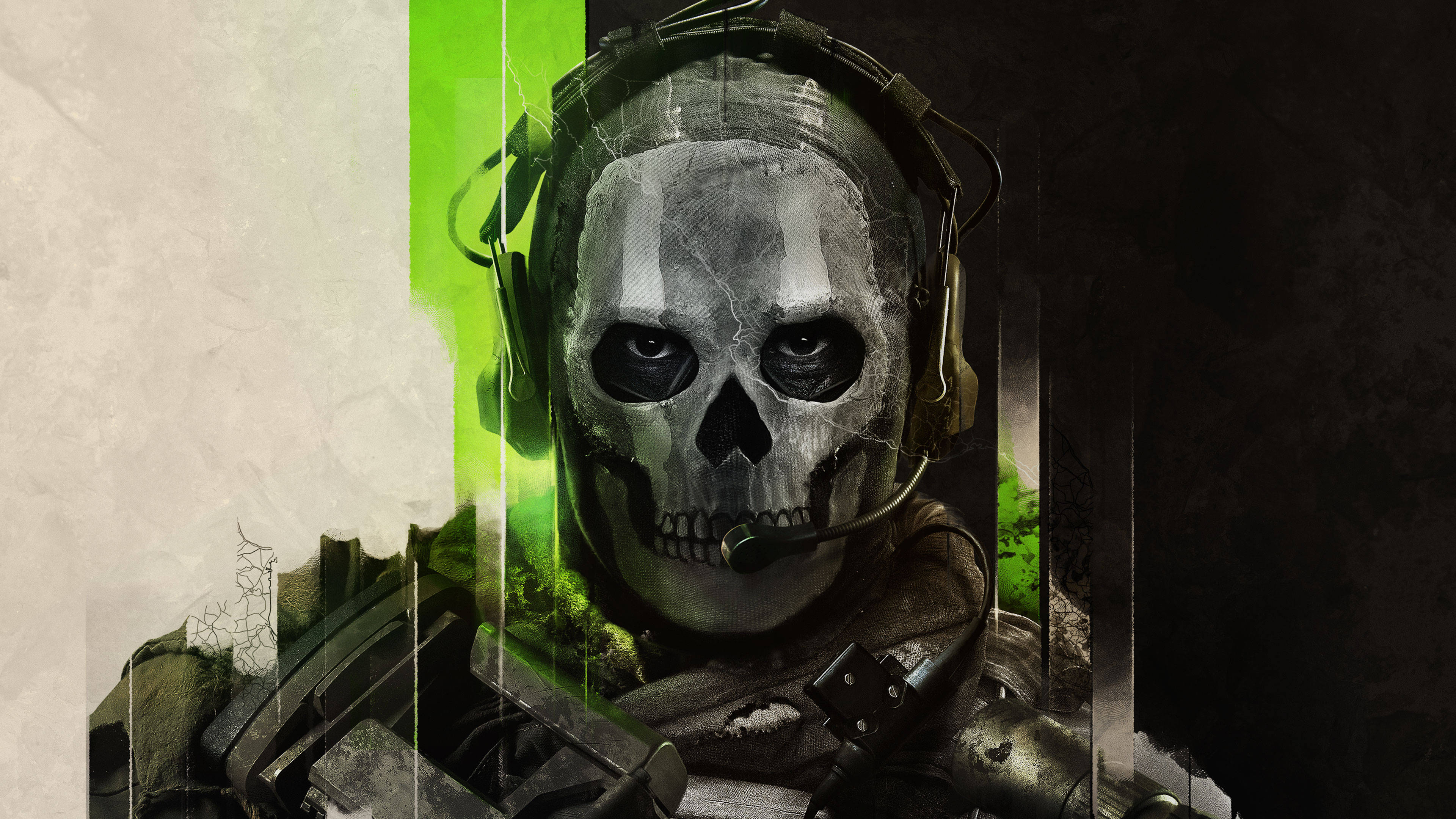 Minimalistiese 4K Call Of Duty Ghost Muurpapier