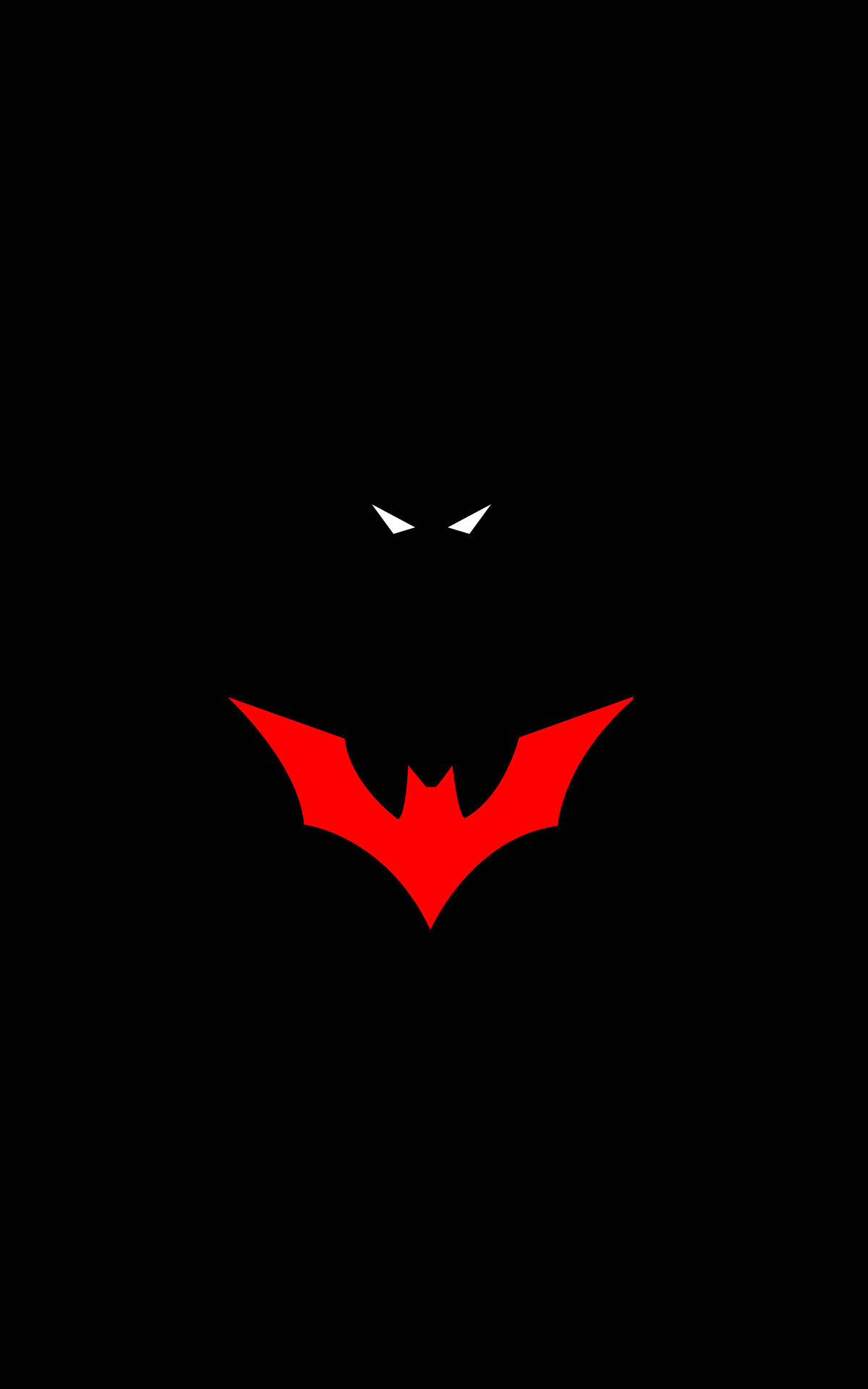 Minimalistiese Batman-simbool Illustrasie iPhone Muurpapier