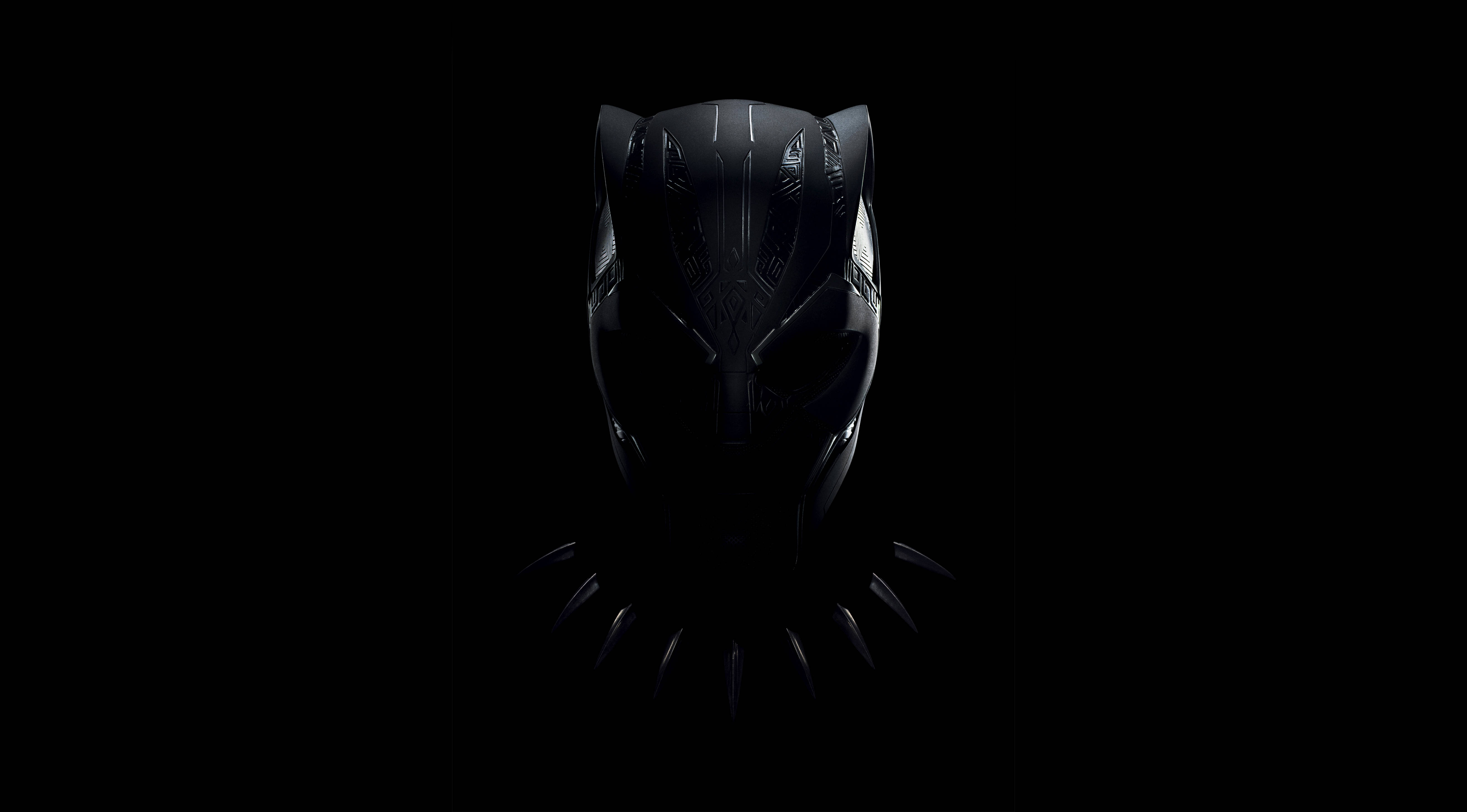 Minimalistiese Black Panther 4K Ultra HD Donker Muurpapier