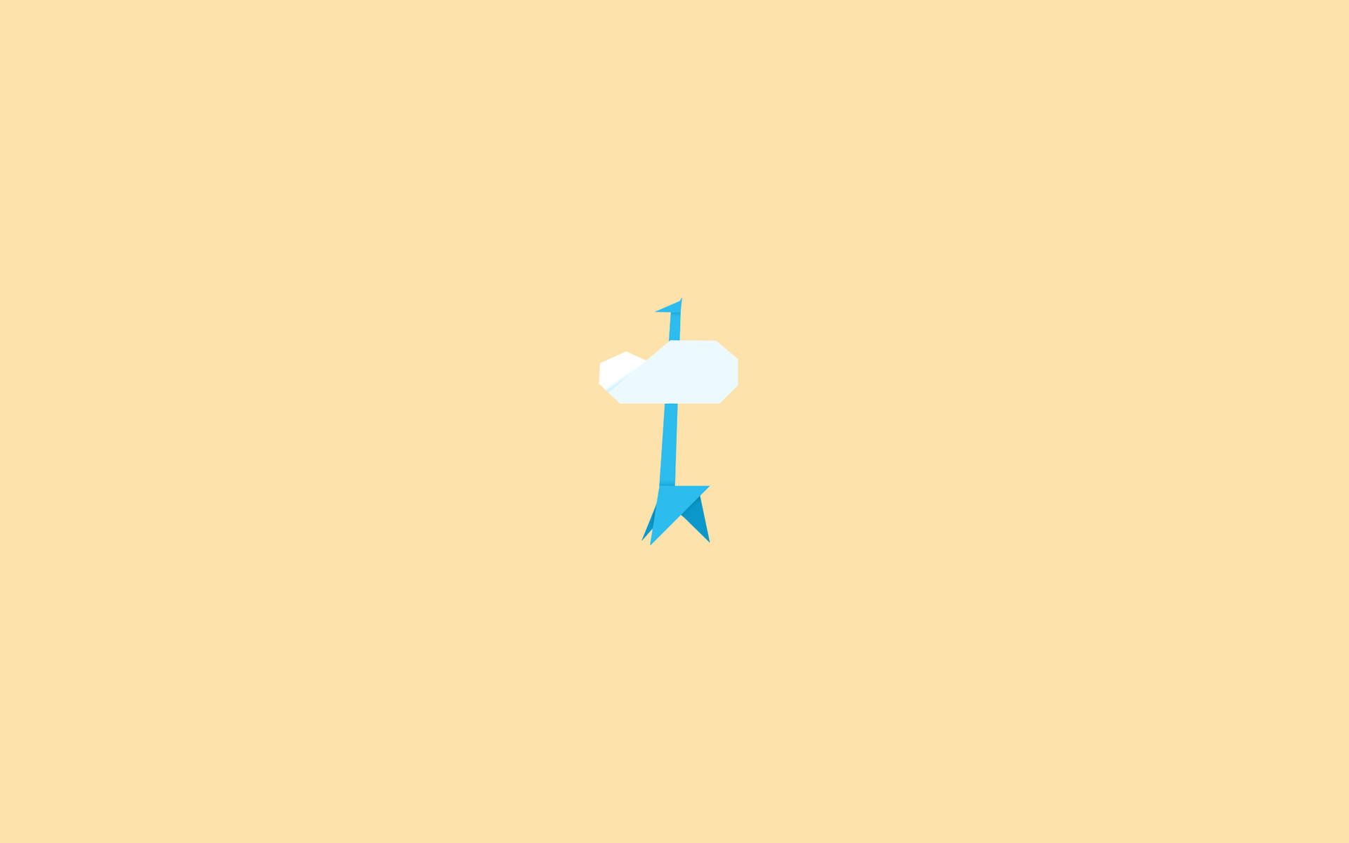 Minimalistiese Blou Kameelperd muurpapier