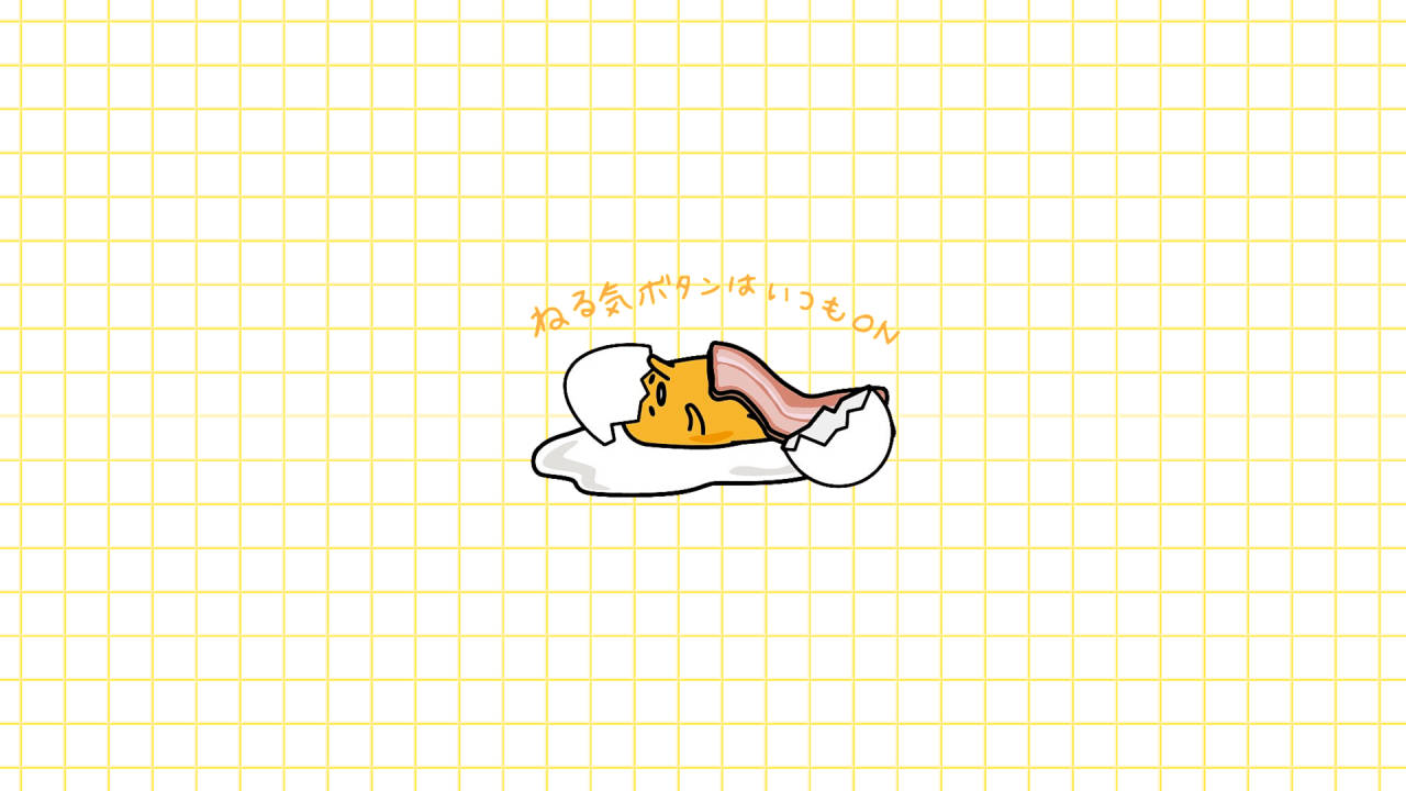 Minimalistiese Estetiese Werkskerm Prentjie Gudetama Muurpapier
