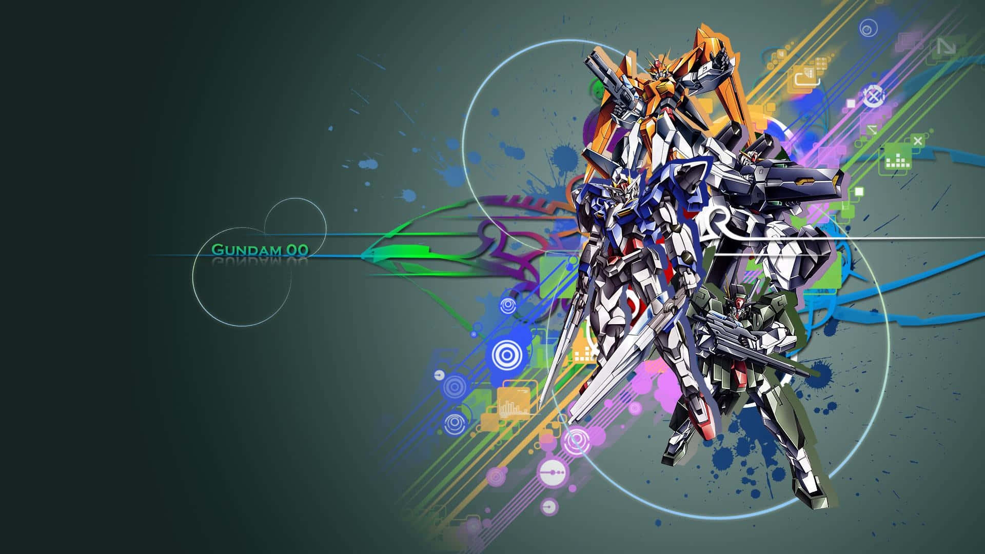 Minimalistiese Gundam-rekenaar Muurpapier