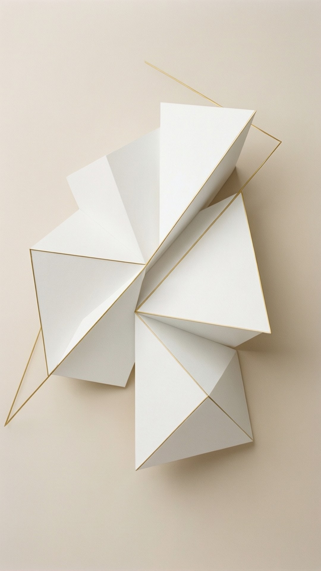 Minimalistiese Goud Meetkunde Muurpapier