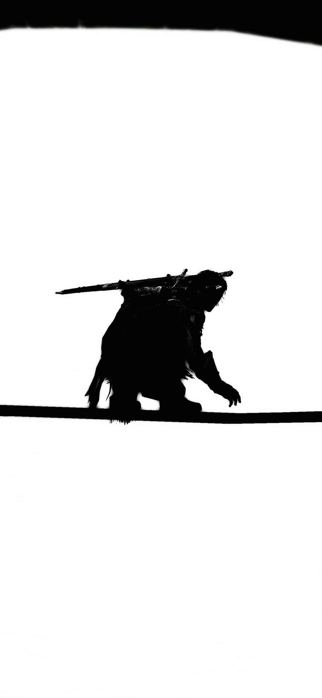 Minimalistiese iPhone X Shadow Of Mordor Agtergrond Muurpapier