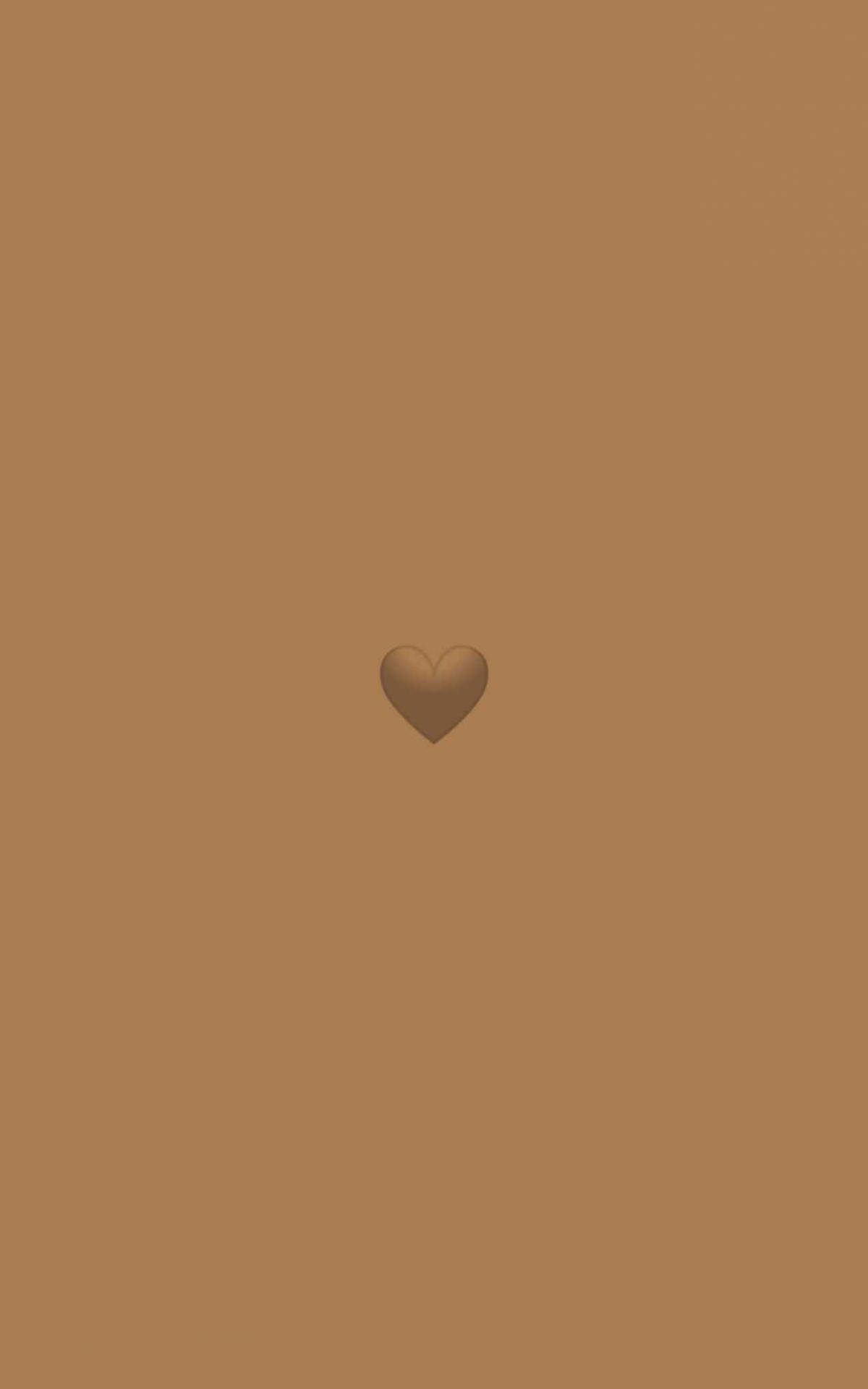 Minimalistiese ligbruin estetiese hart Muurpapier
