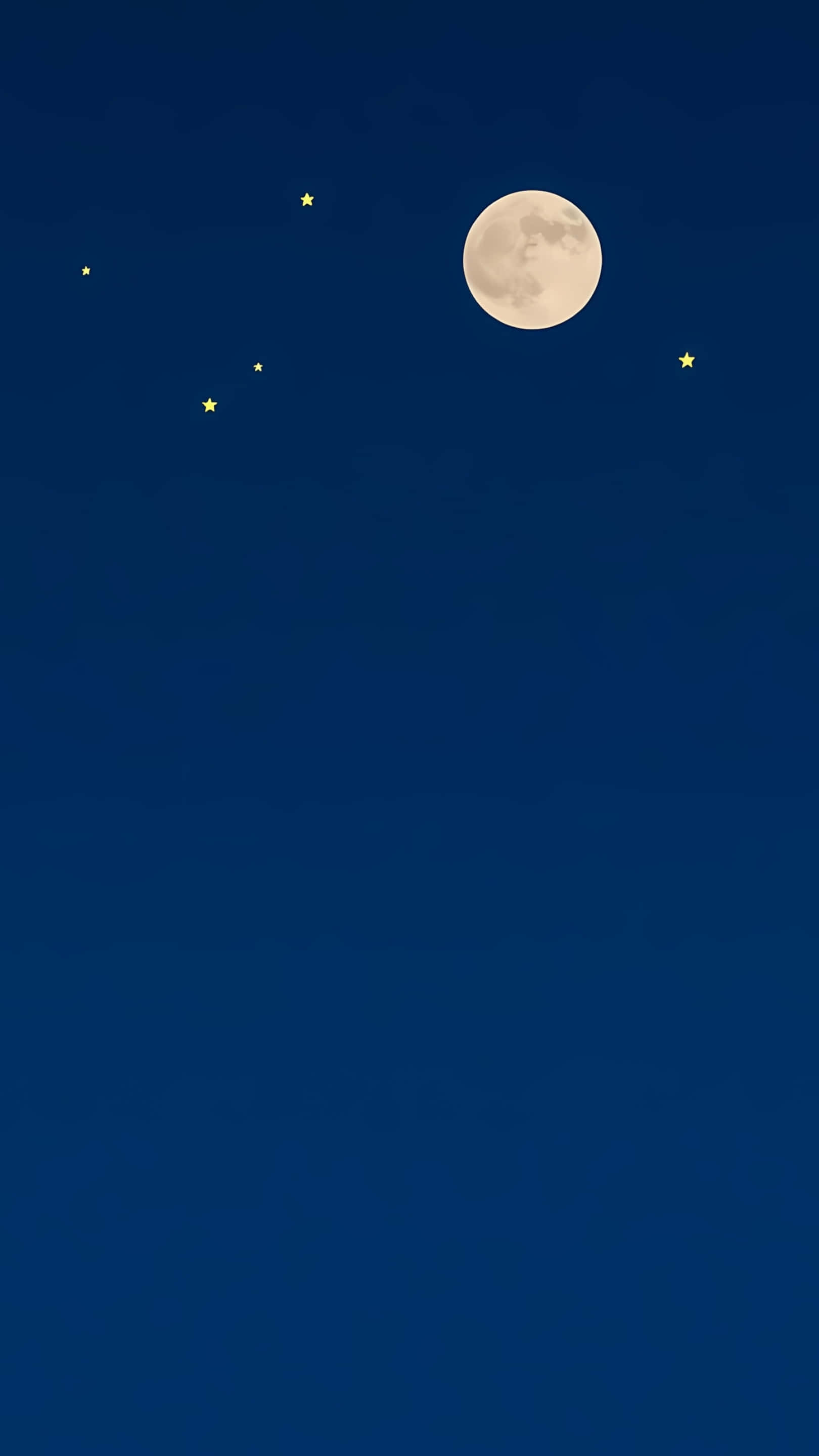 Minimalistiese Naghemel met Volmaan en Sterre Muurpapier