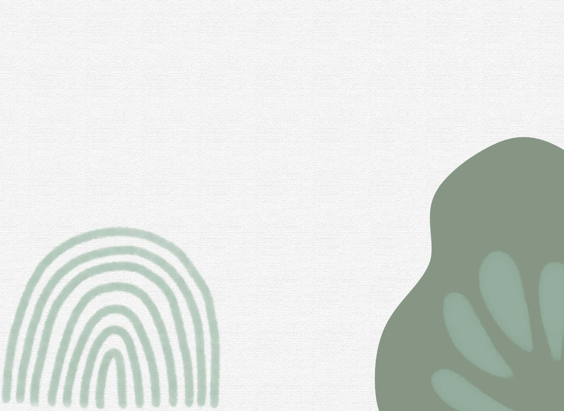 Minimalistiese Ontwerp Estetiese Groen Agtergrond Muurpapier