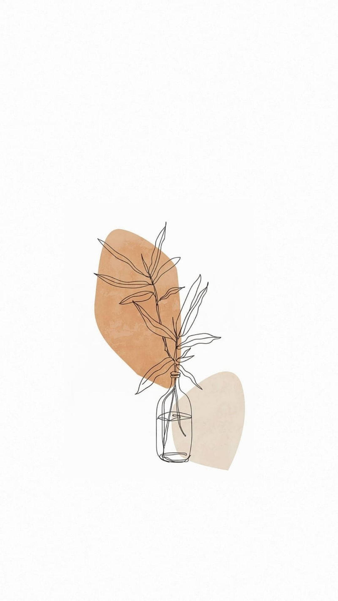 Minimalistiese Plantfles Muurpapier