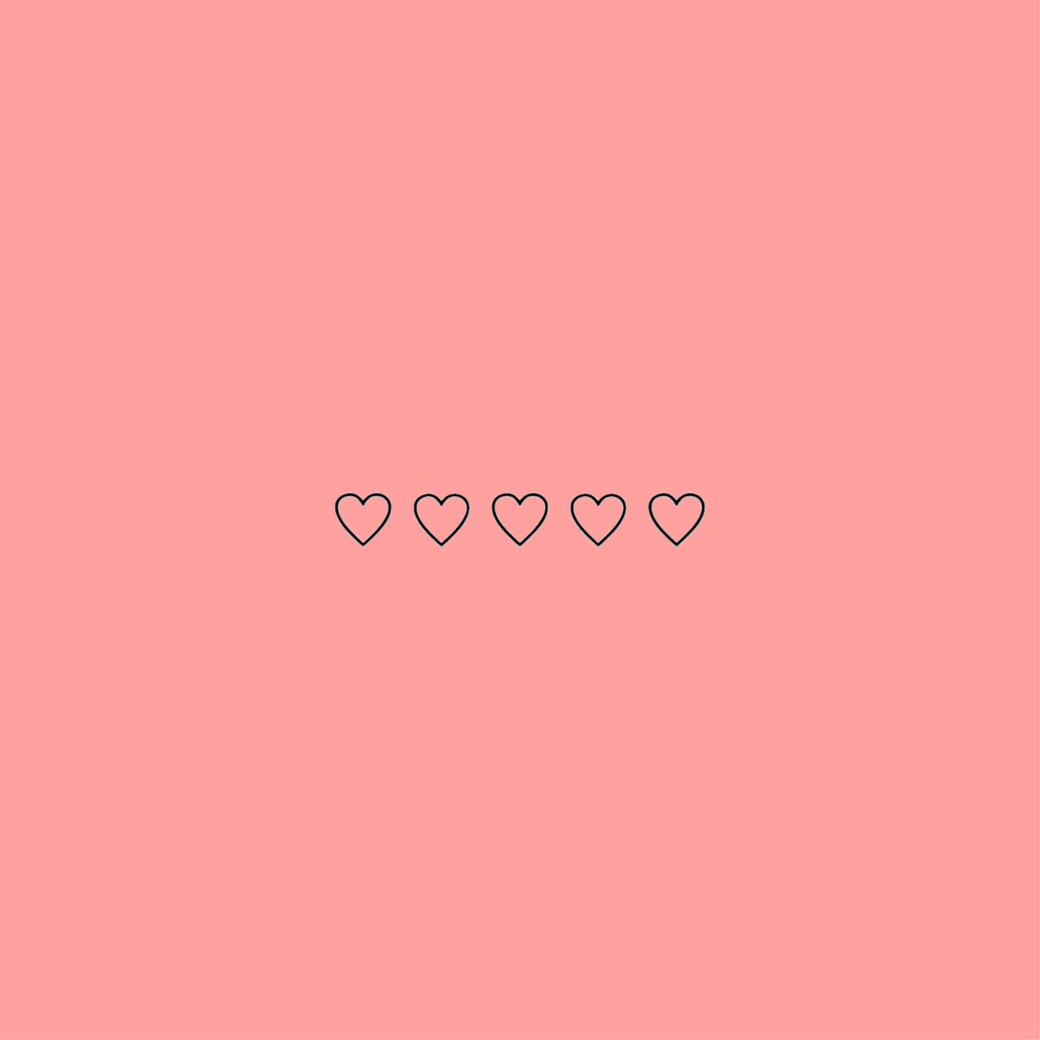 Minimalistiese Pastel Pienk Hart Estetika Muurpapier
