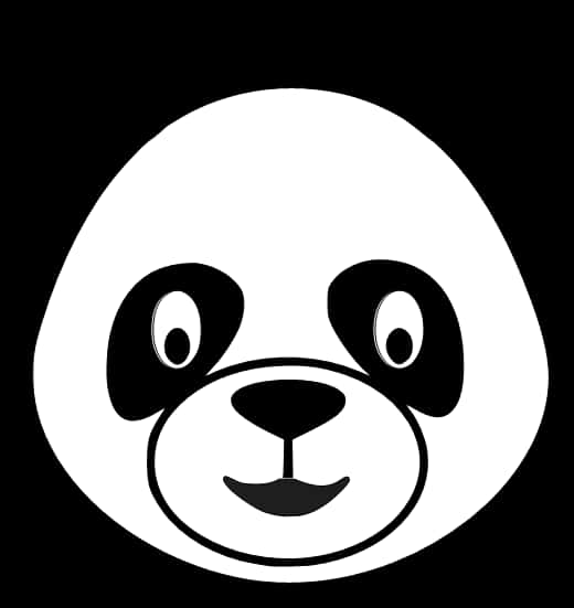 Minimalistiese Pandagesig-grafika Muurpapier