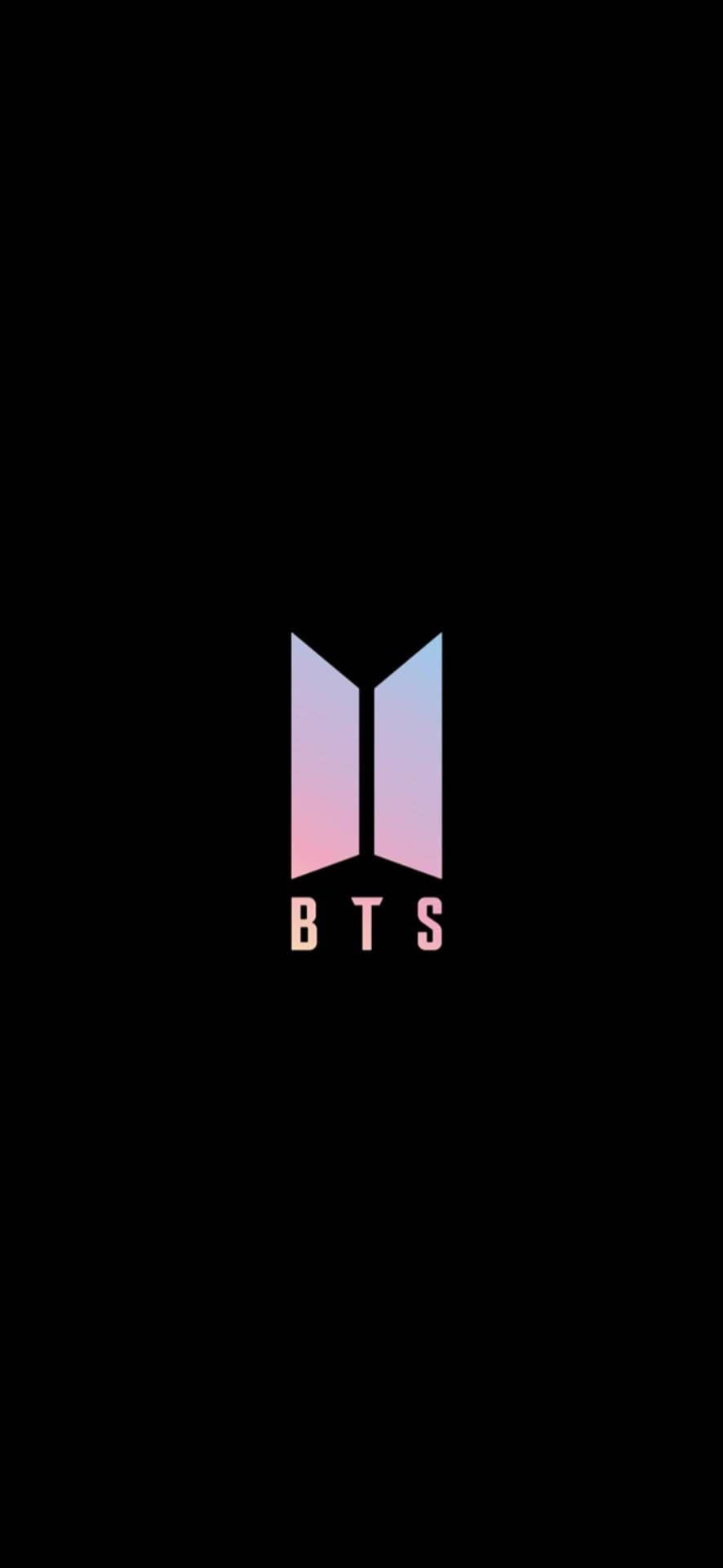 Minimalistiese Pienk BTS-logo Muurpapier