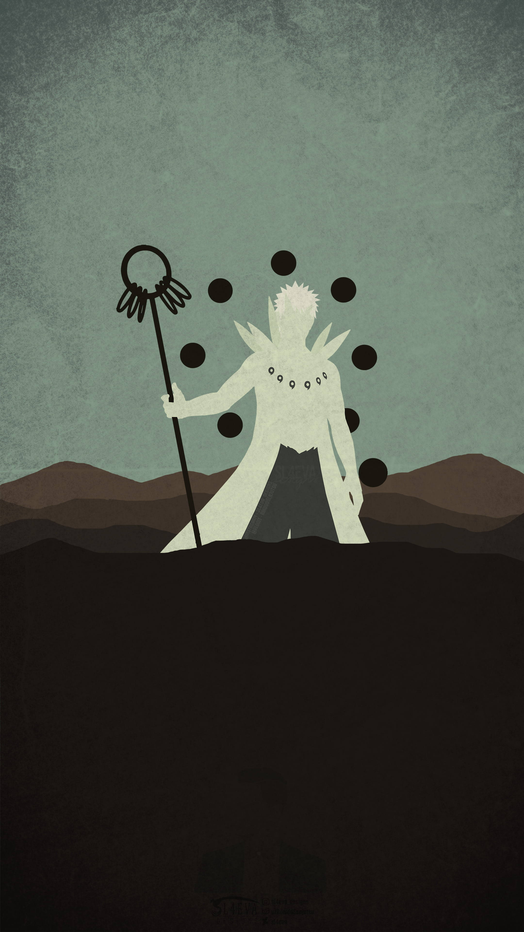Minimalistiese Sage Obito Uchiha 4K Muurpapier