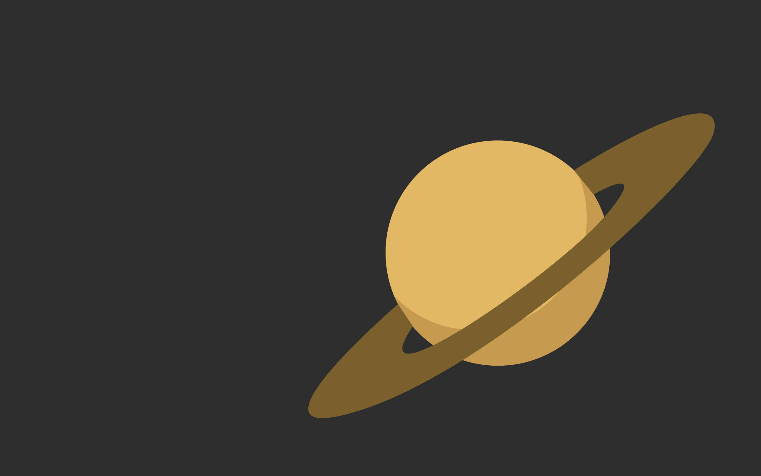 Minimalistiese Saturnus 4K Muurpapier