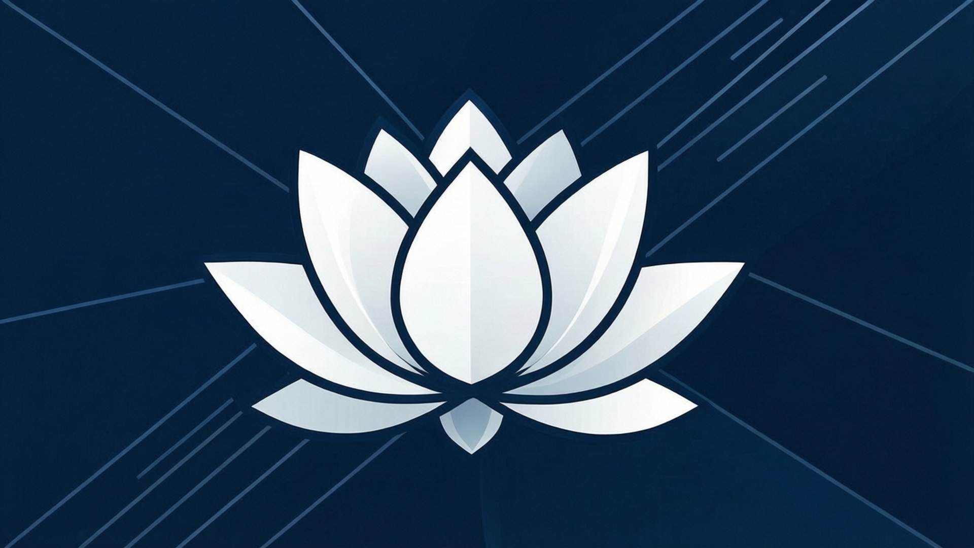 Minimalistiese Wit Lotus Muurpapier