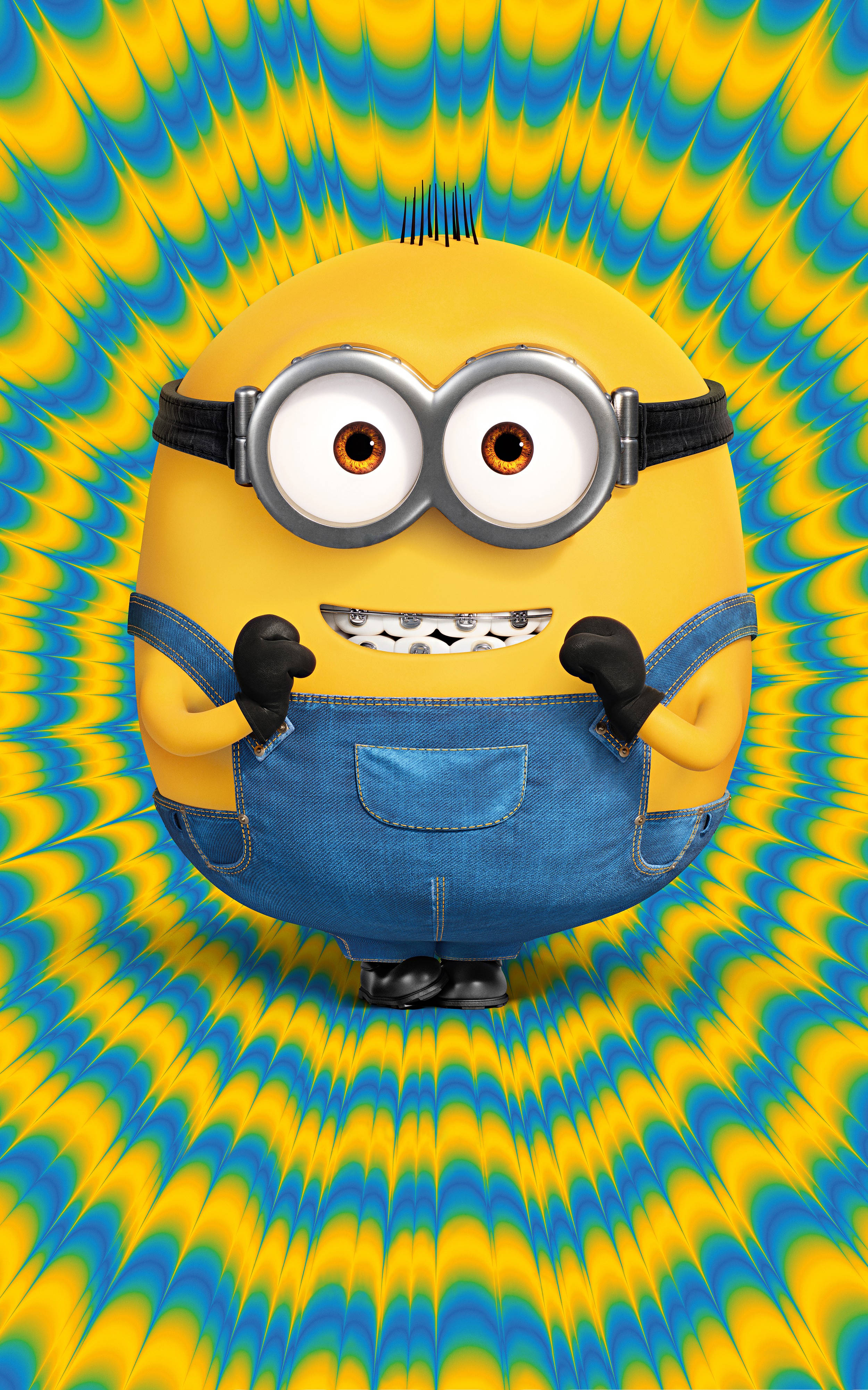 Minions Geel En Blou Muurpapier