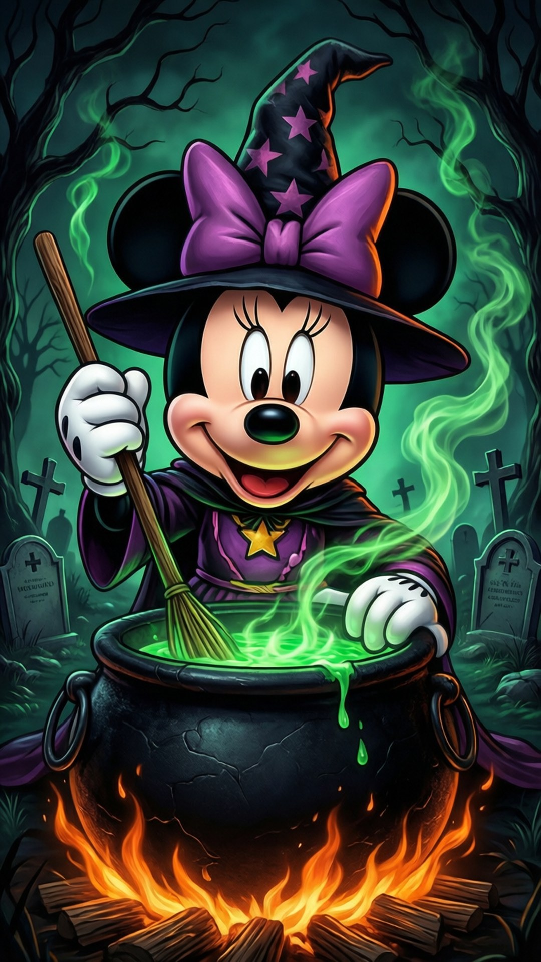 Minnie Heks Ketel Muurpapier