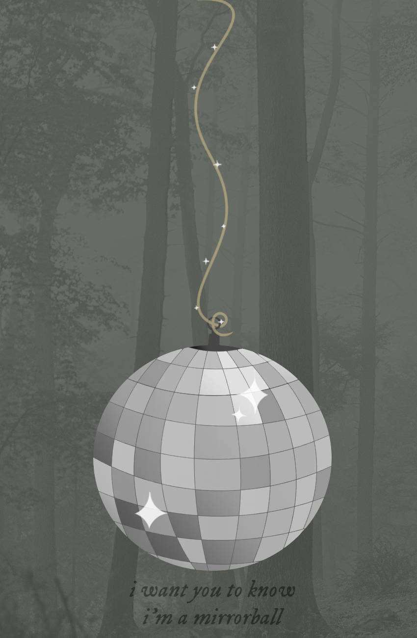 Mirrorball Lirieke Taylor Swift Muurpapier