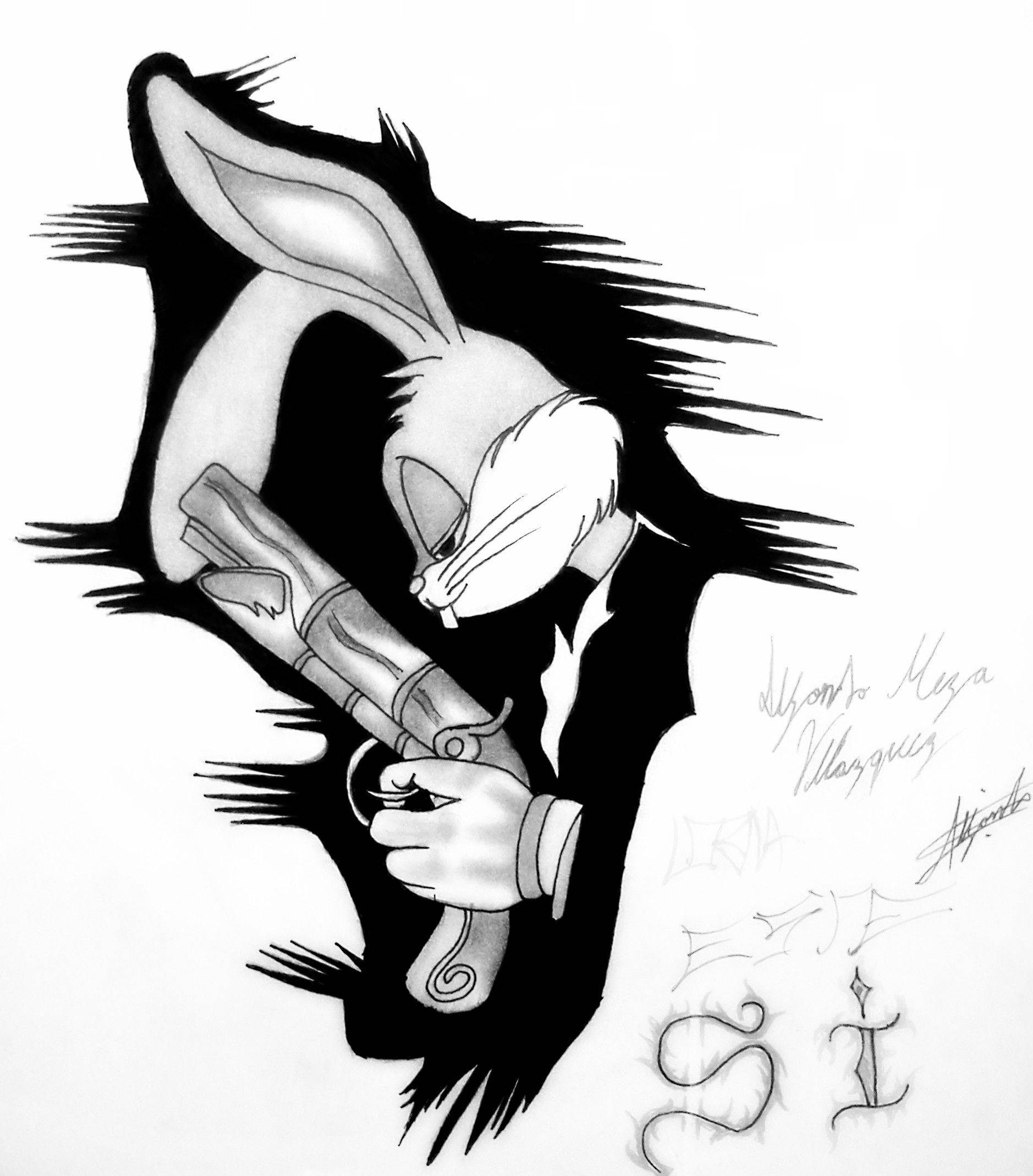Misdadiger Bugs Bunny Muurpapier