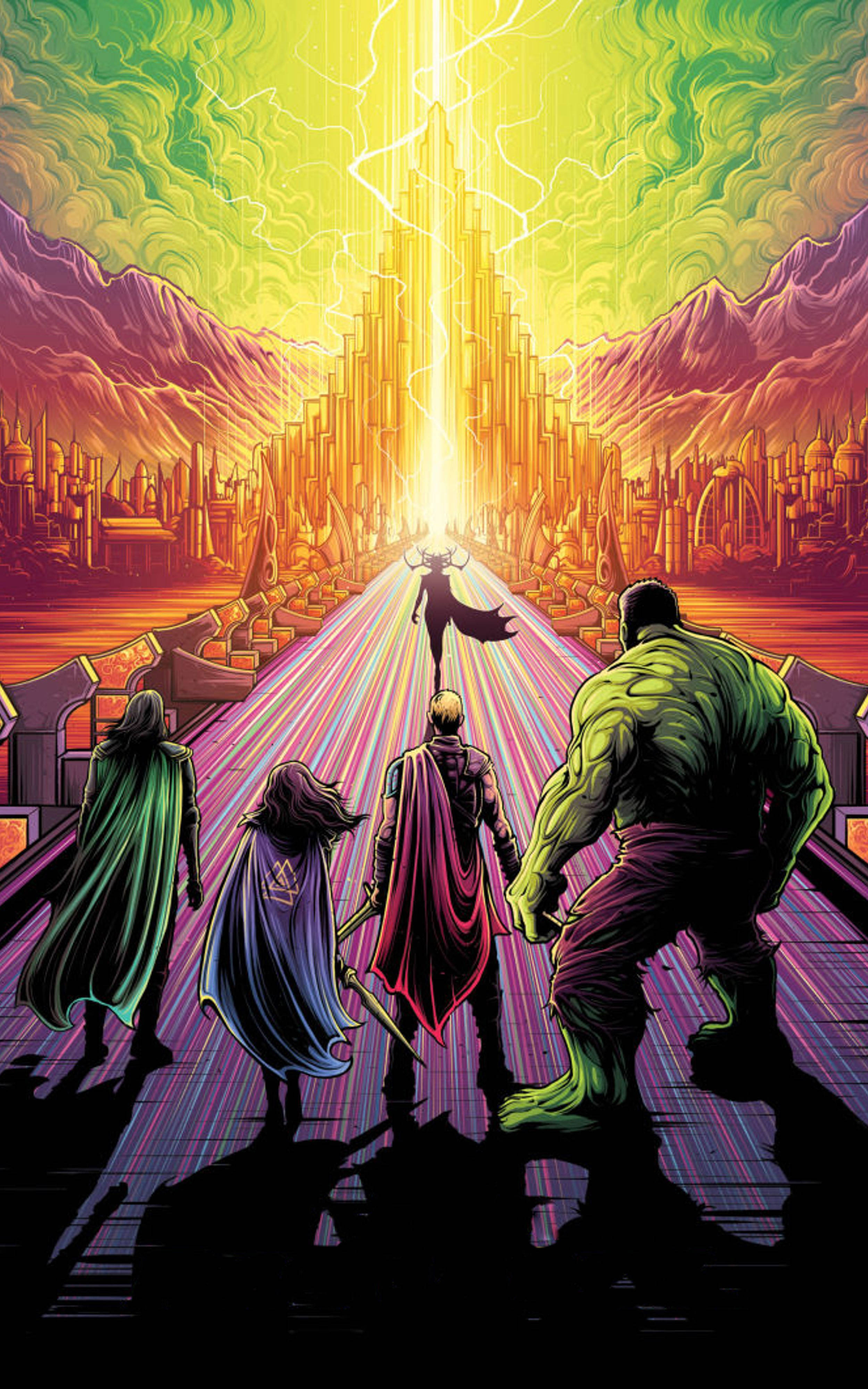 Mobiele Thor Ragnarok Muurpapier