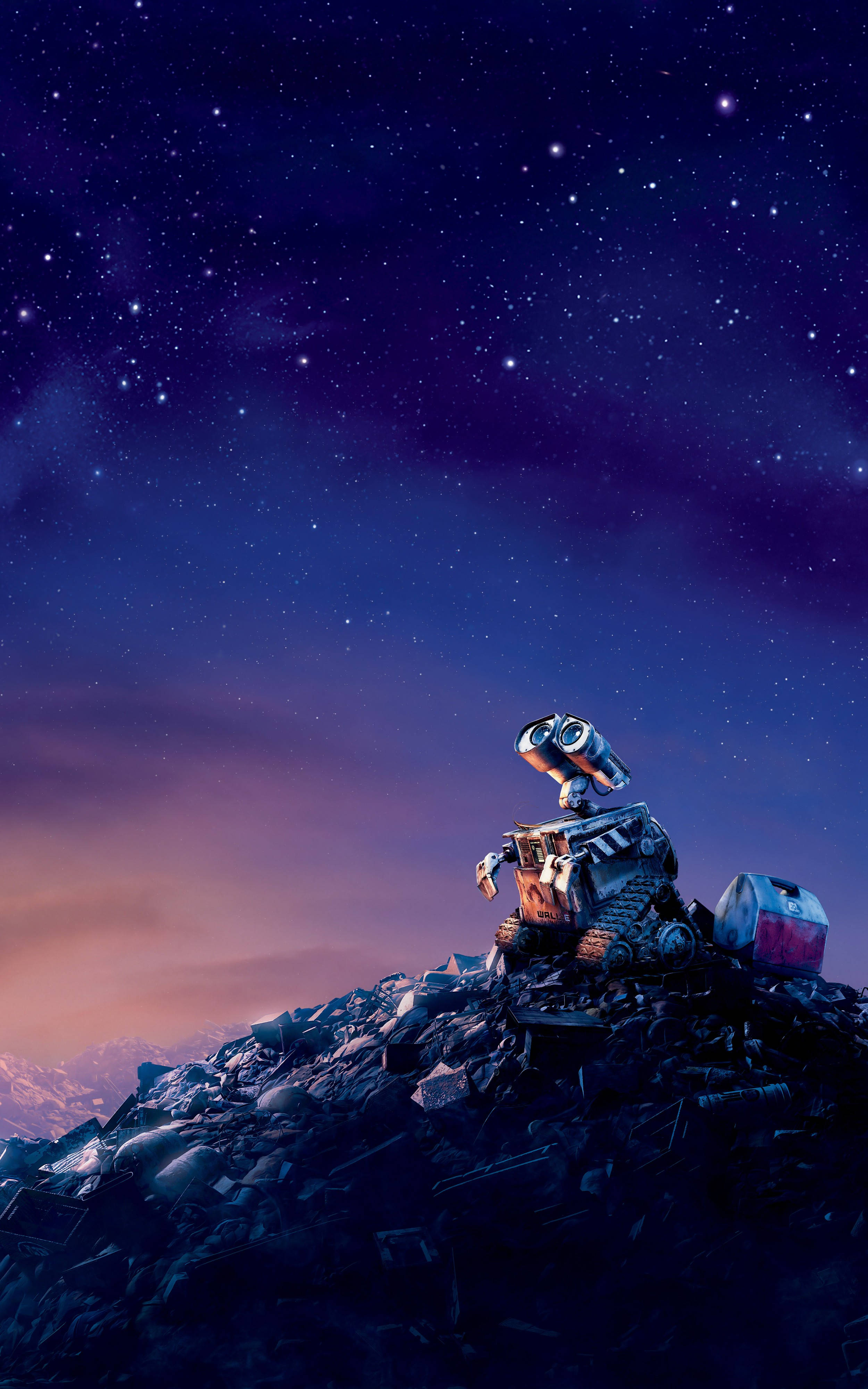 Mobiele Wall-E Sterrehemel Muurpapier