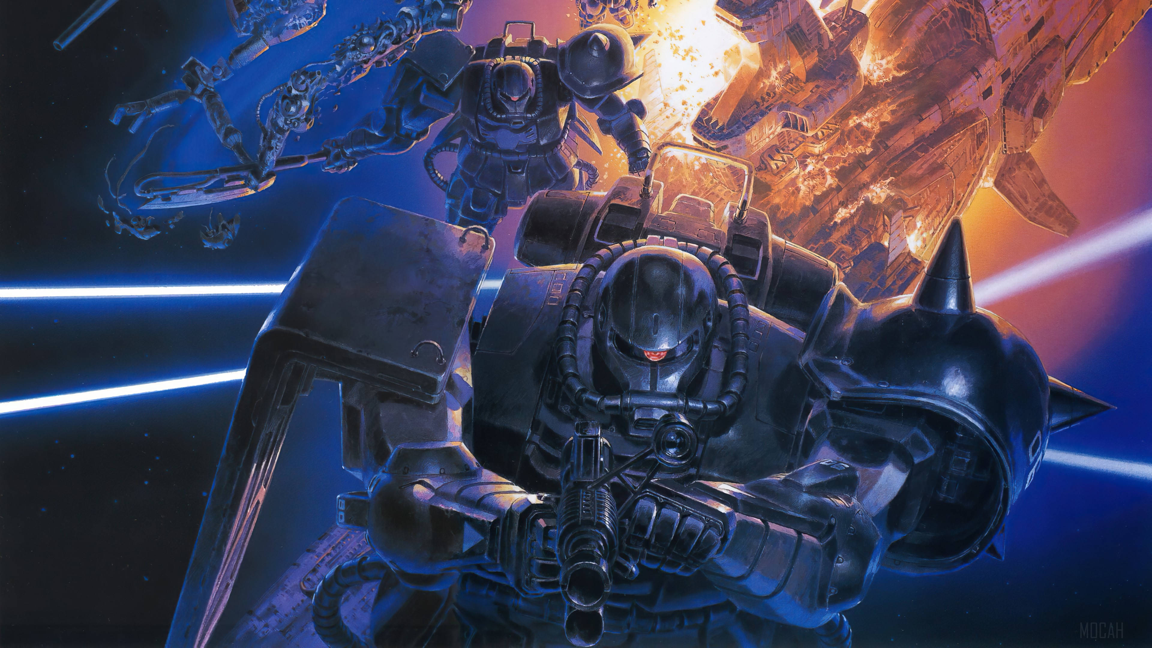 Mobile Suit Gundam Anime Antagonis Muurpapier