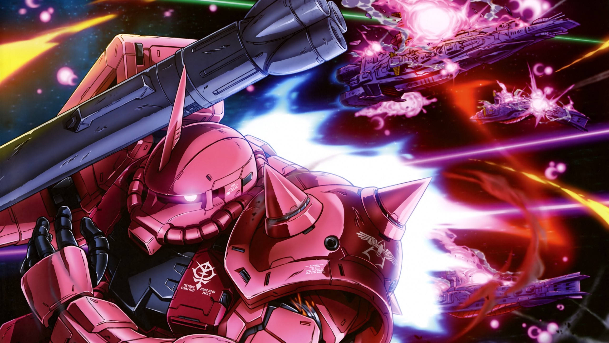 Mobile Suit Gundam wat 'n Vuurpyl Dra Muurpapier